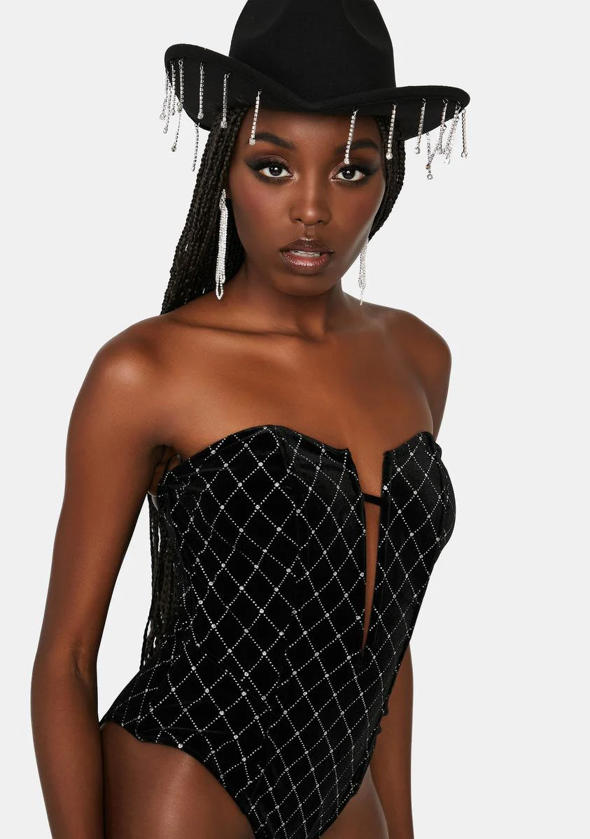 Round Of Applause Velvet Bodysuit - Image 2