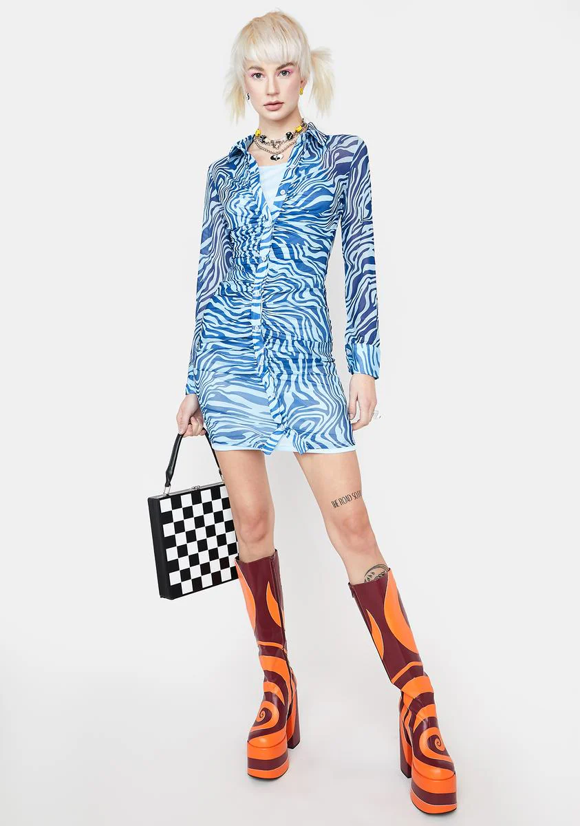 Royal Edge Of Bliss Shirt Dress - Image 3