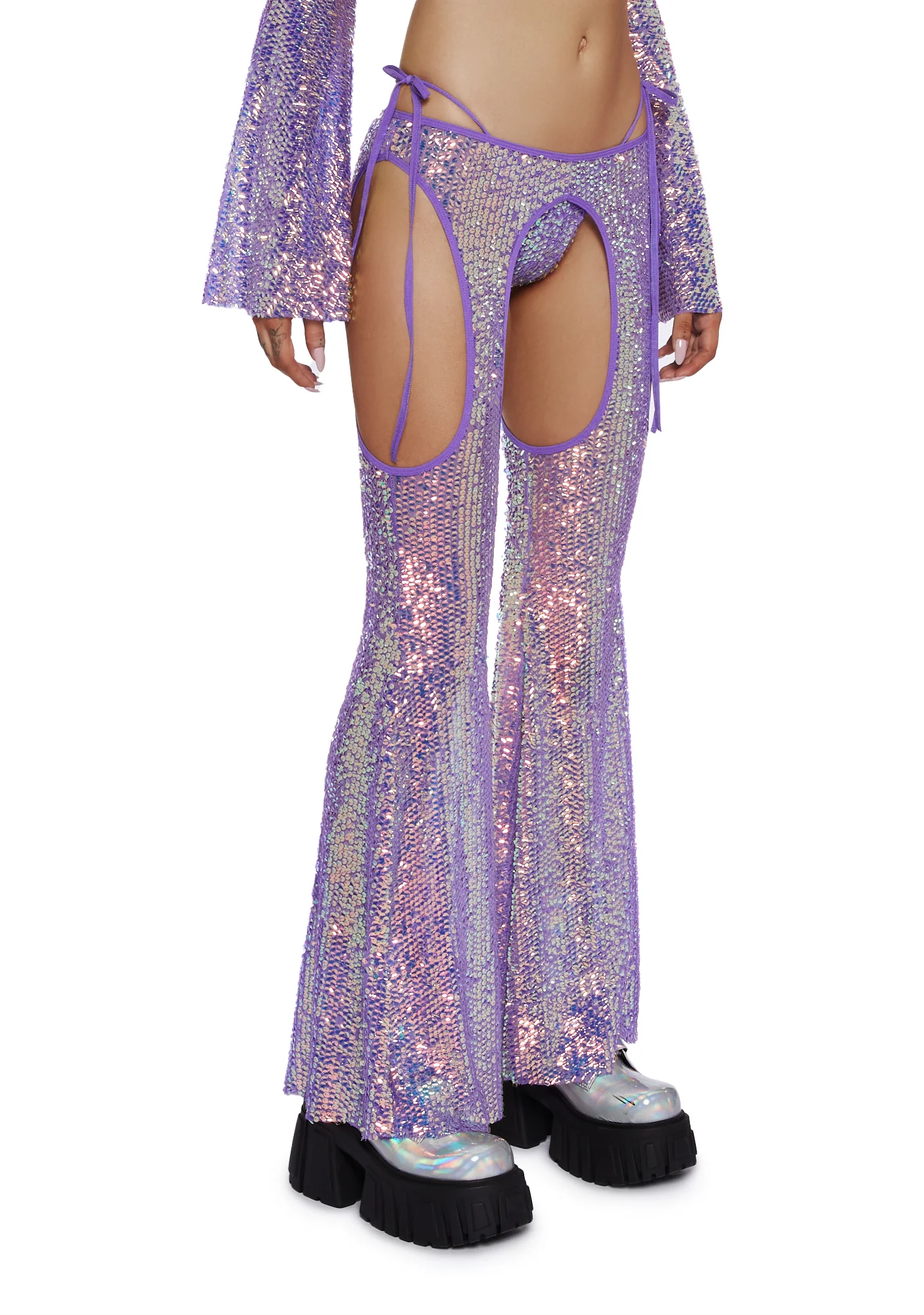 Royal Reef Diva Sequin Chaps Set - Purple - Image 3