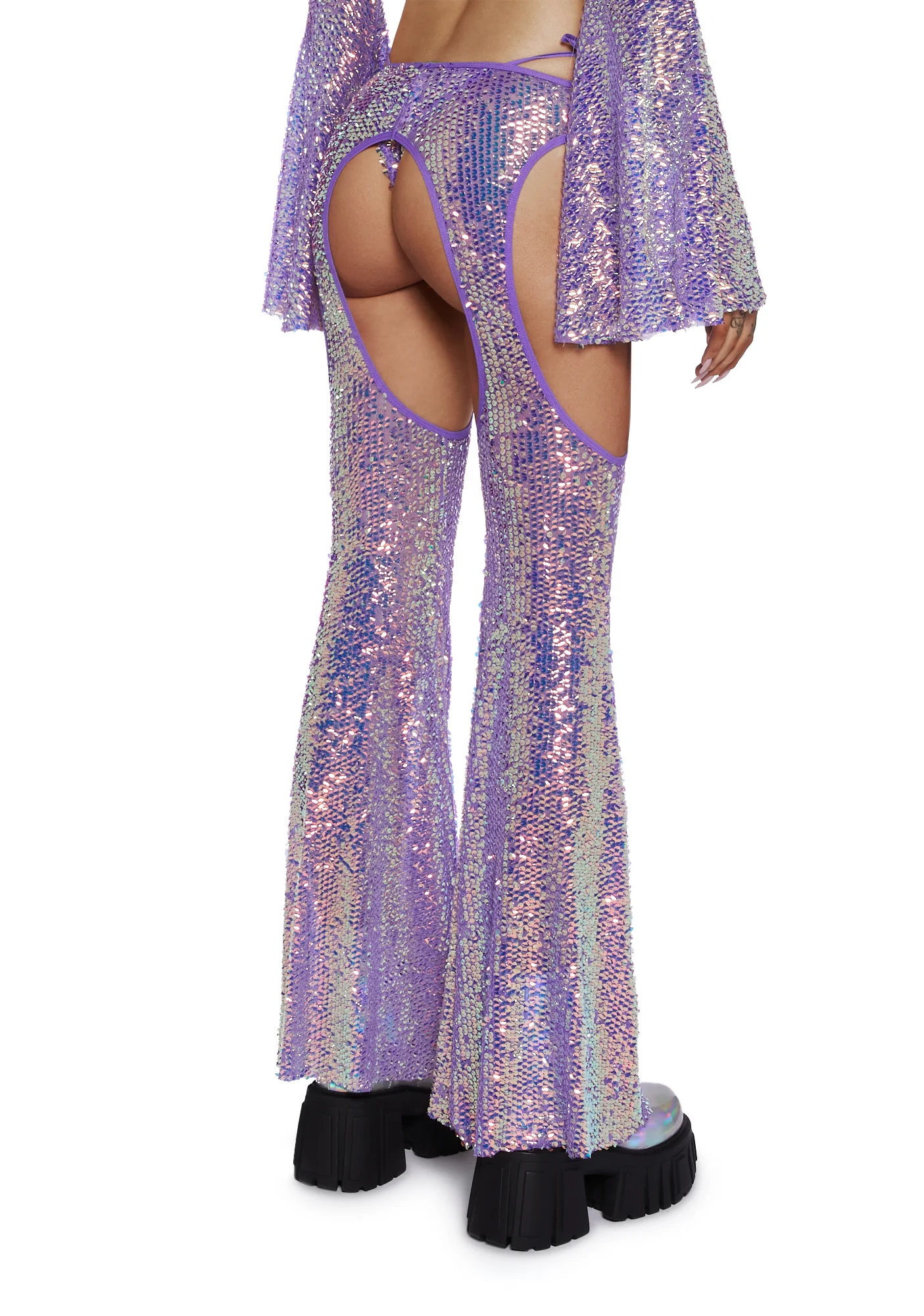 Royal Reef Diva Sequin Chaps Set - Purple - Image 4