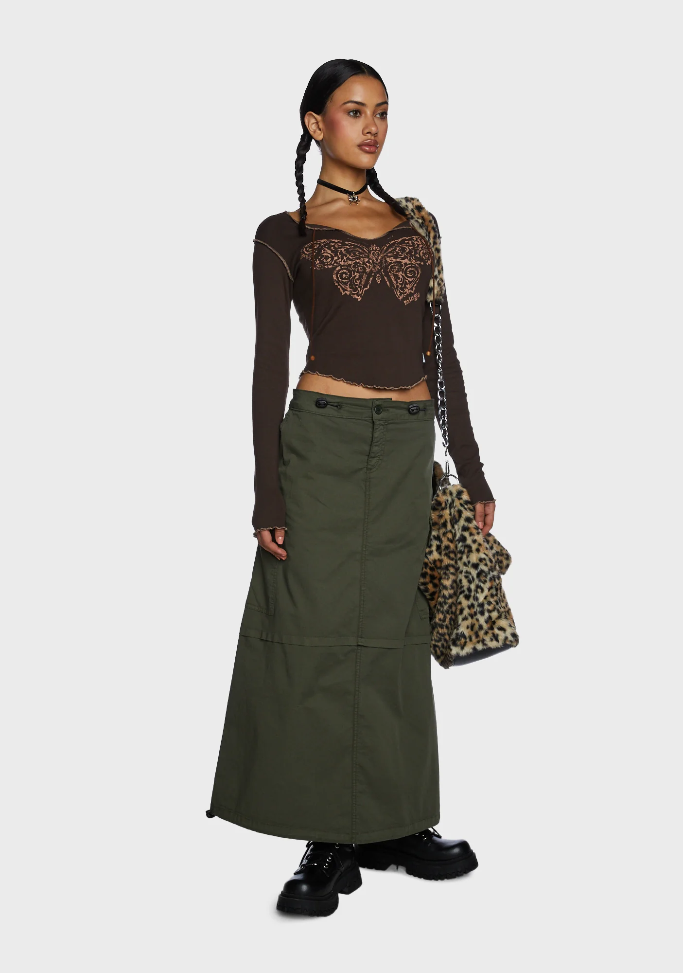 Ruby Maxi Cargo Skirt - Green - Image 5