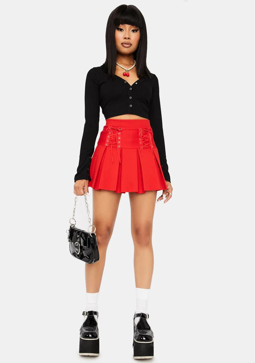 Ruby Modern School Girl Pleated Skort - Image 3