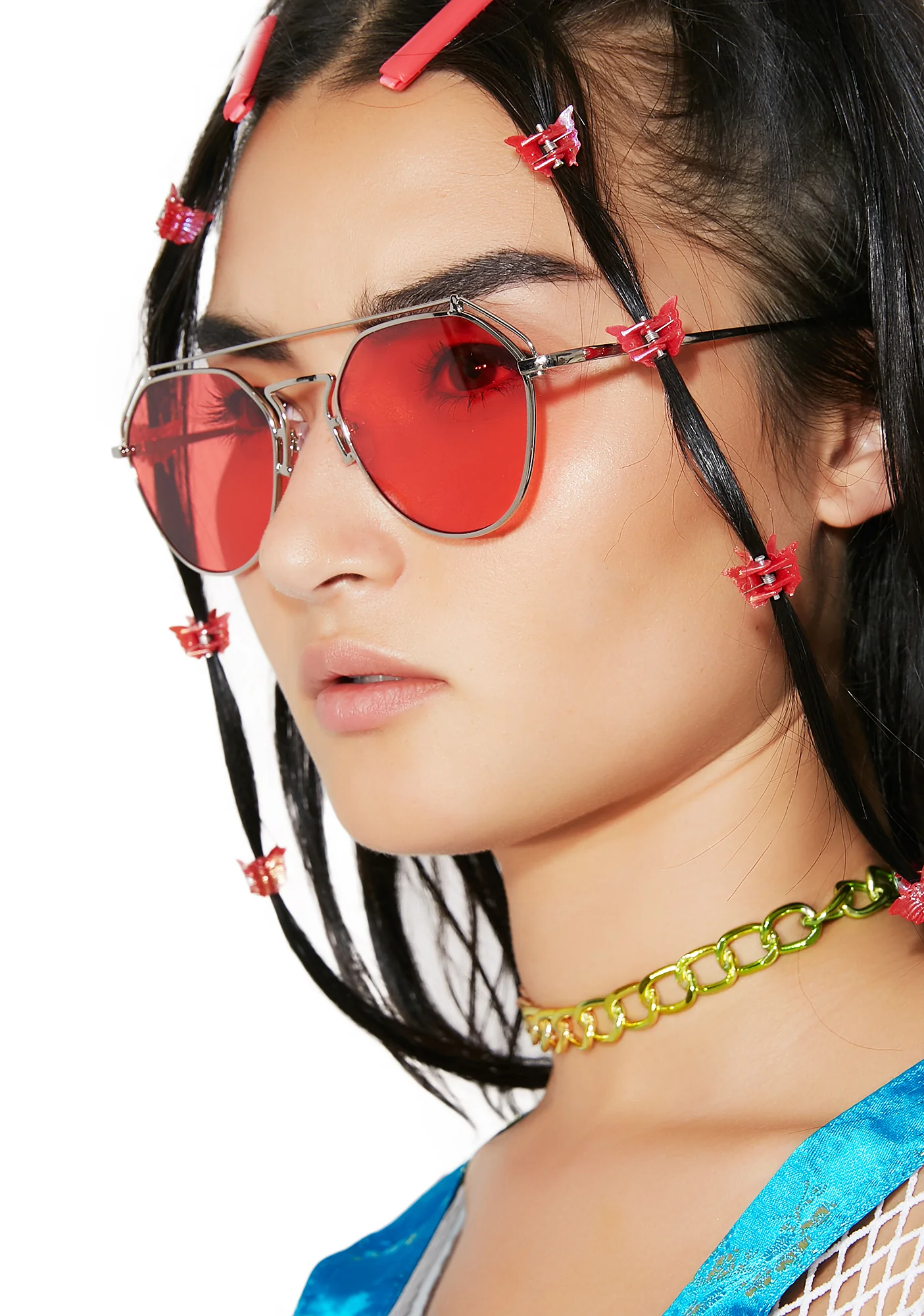 Ruby Stephanie Transparent Aviators - Image 4