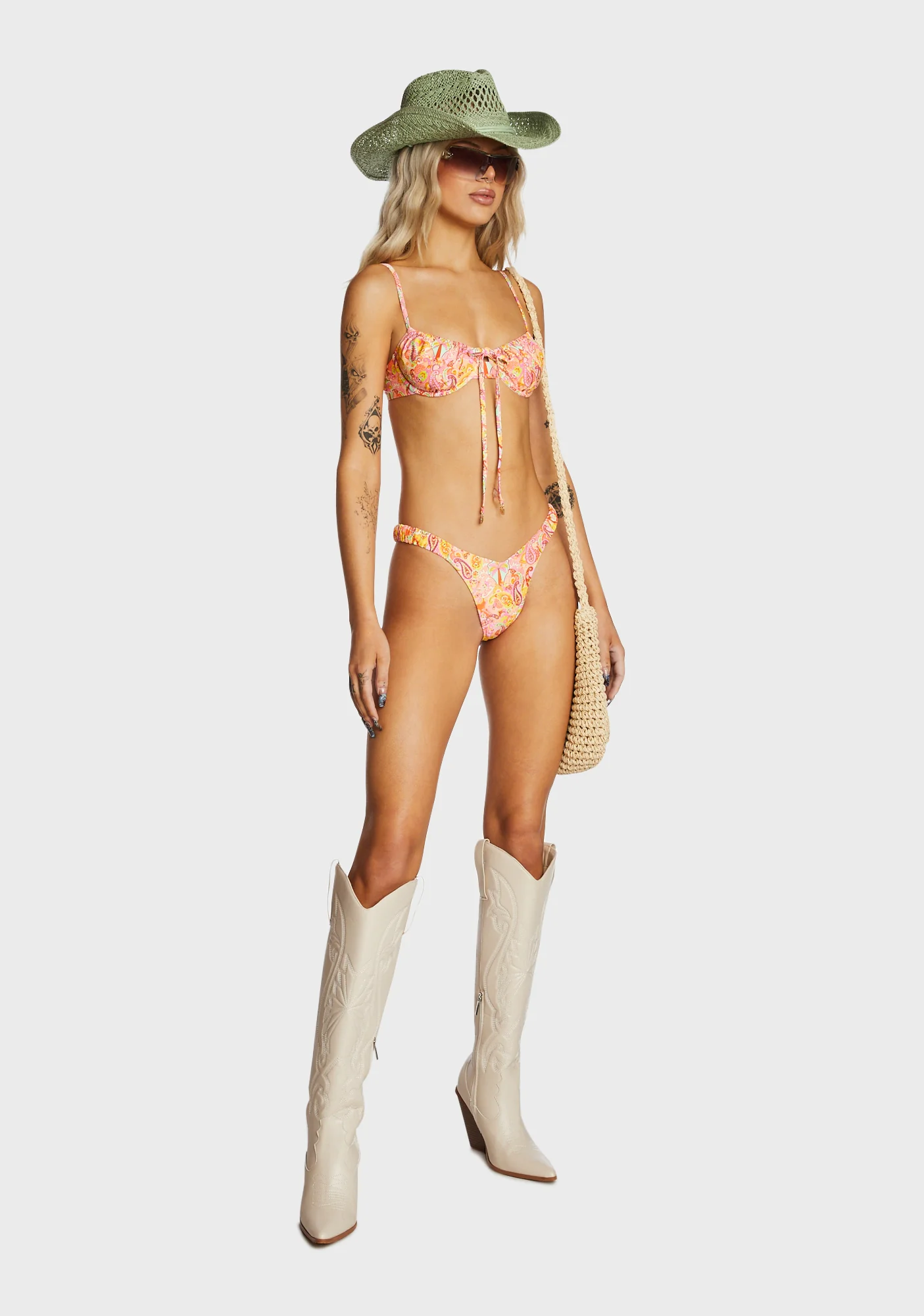 Ruched Underwire Bra Bikini Top - Bahama Rama - Image 3