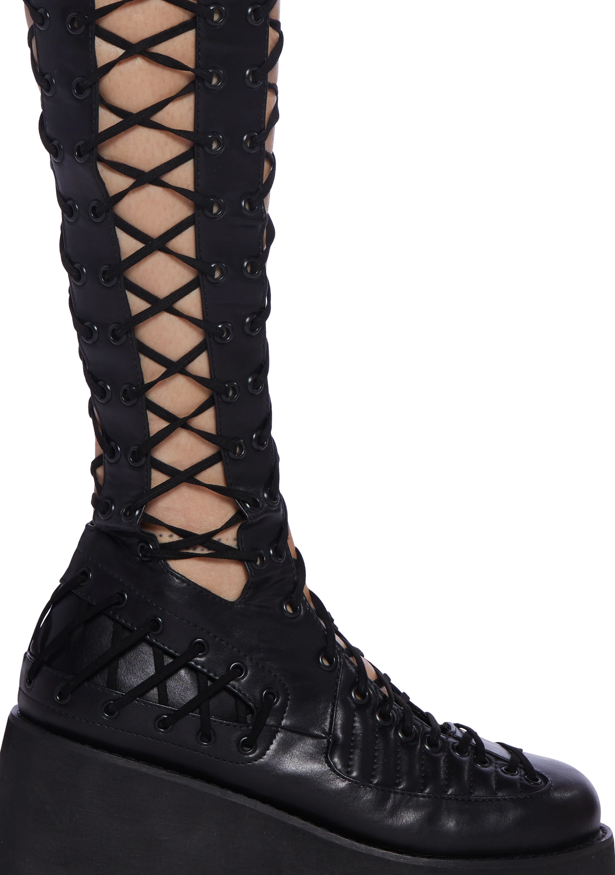 Rude Awakening Platform Boots - Black - Image 2