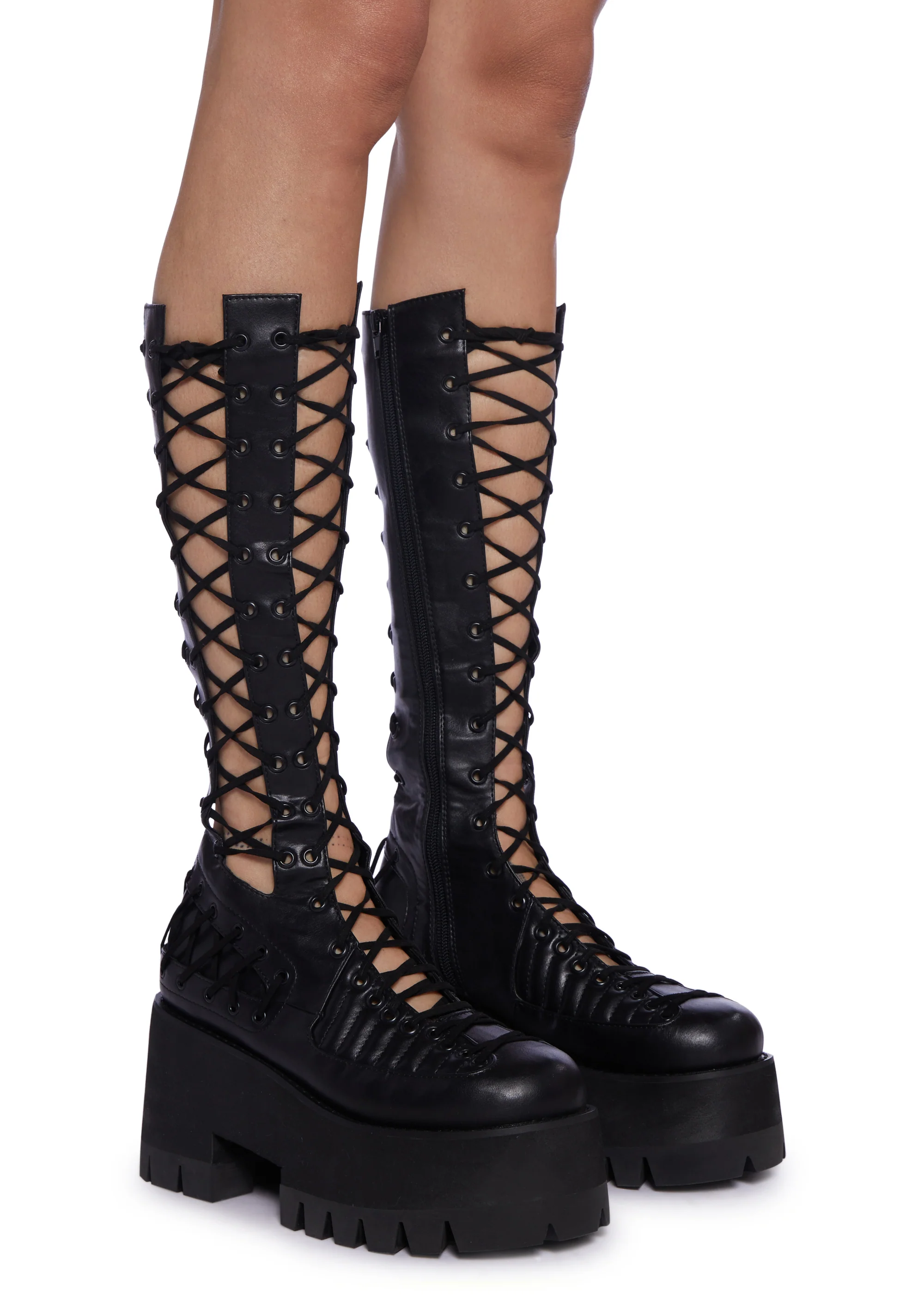 Rude Awakening Platform Boots - Black - Image 3