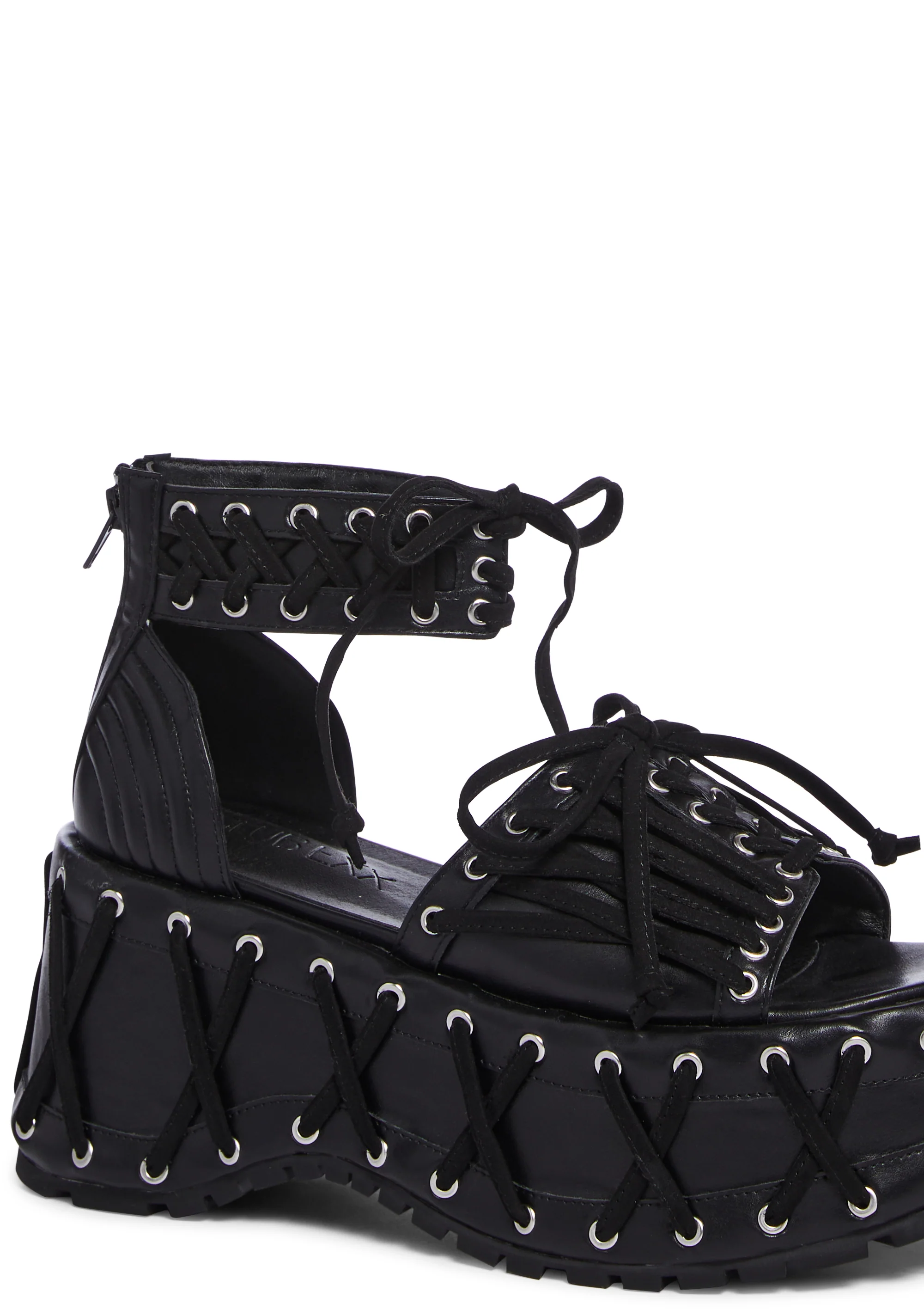 Rude Awakening Platform Sandals - Black - Image 2