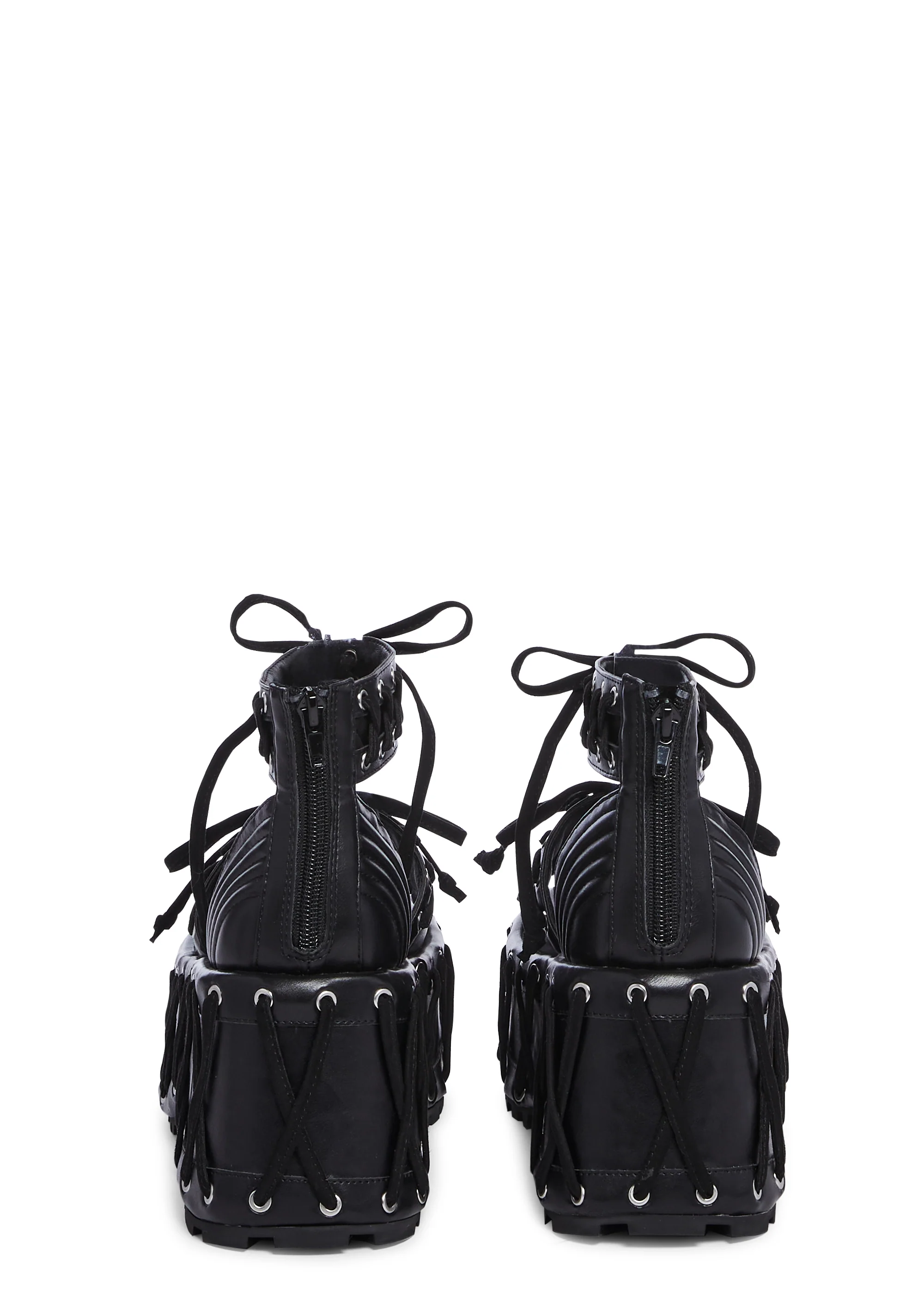 Rude Awakening Platform Sandals - Black - Image 4