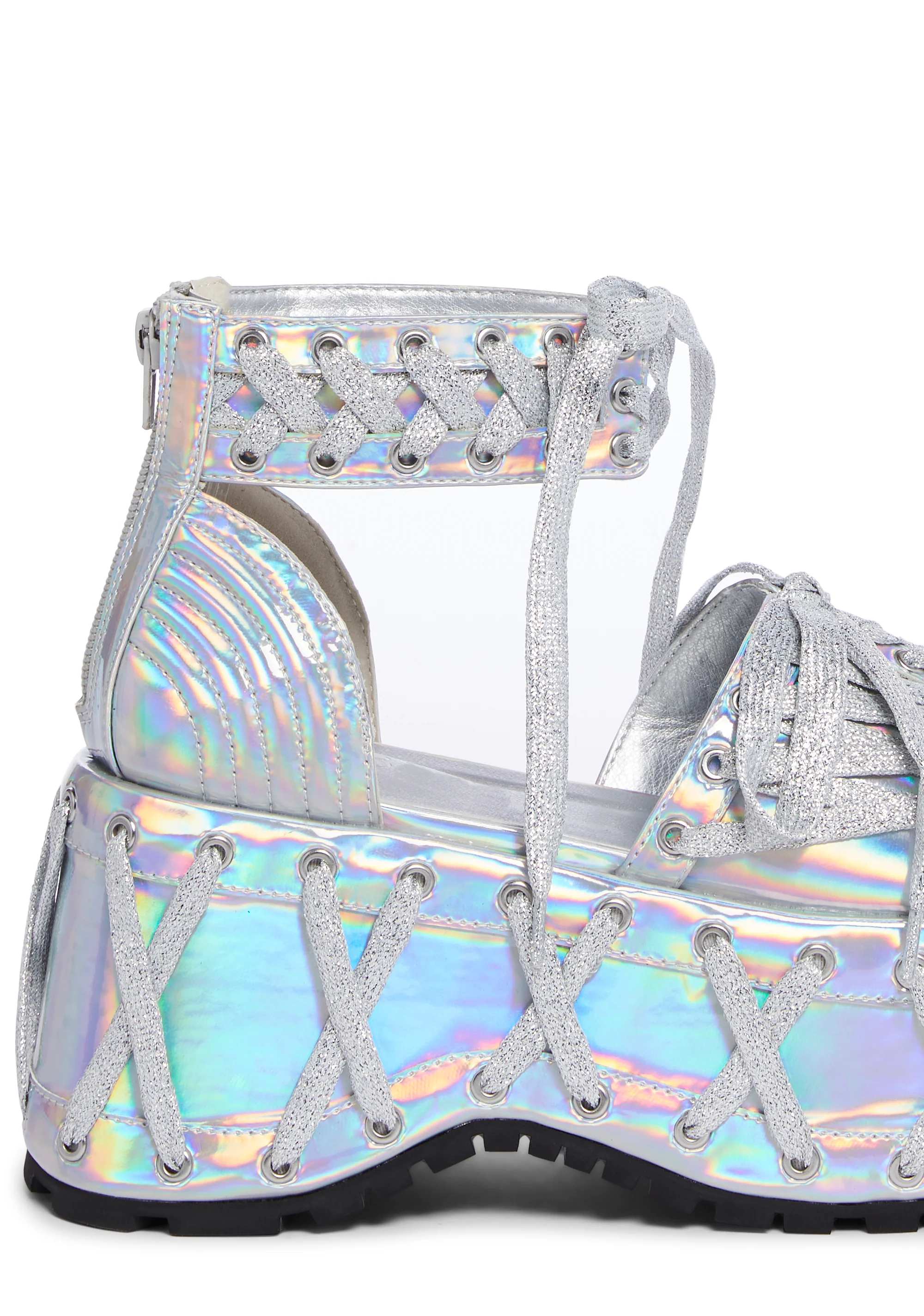 Rude Awakening Platform Sandals - Holo - Image 2