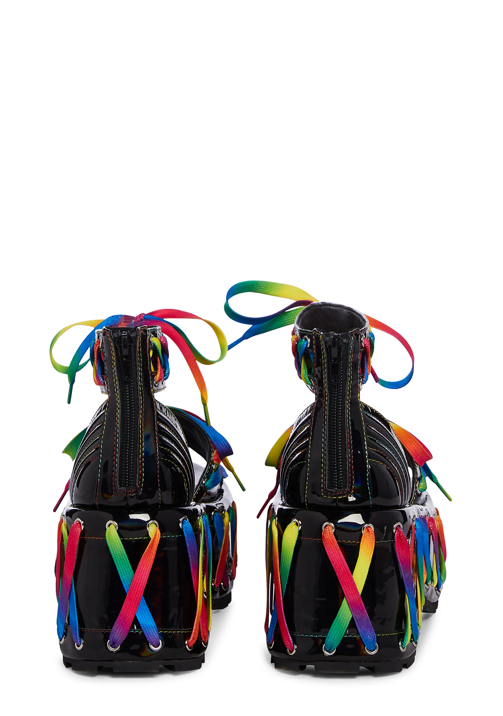 Rude Awakening Platform Sandals - Rainbow - Image 4