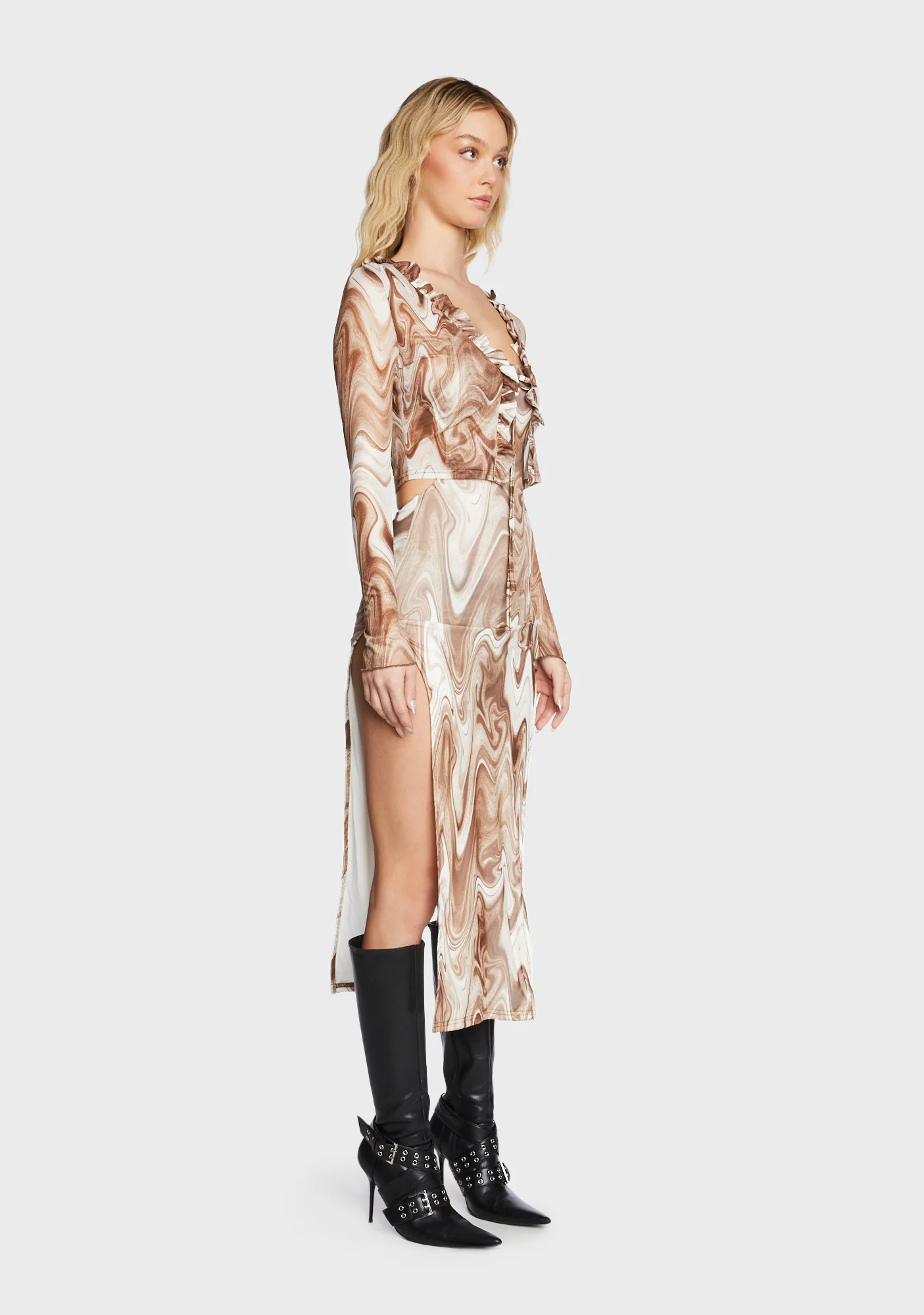 Present Paradise Dress Set - Brown - Image 3