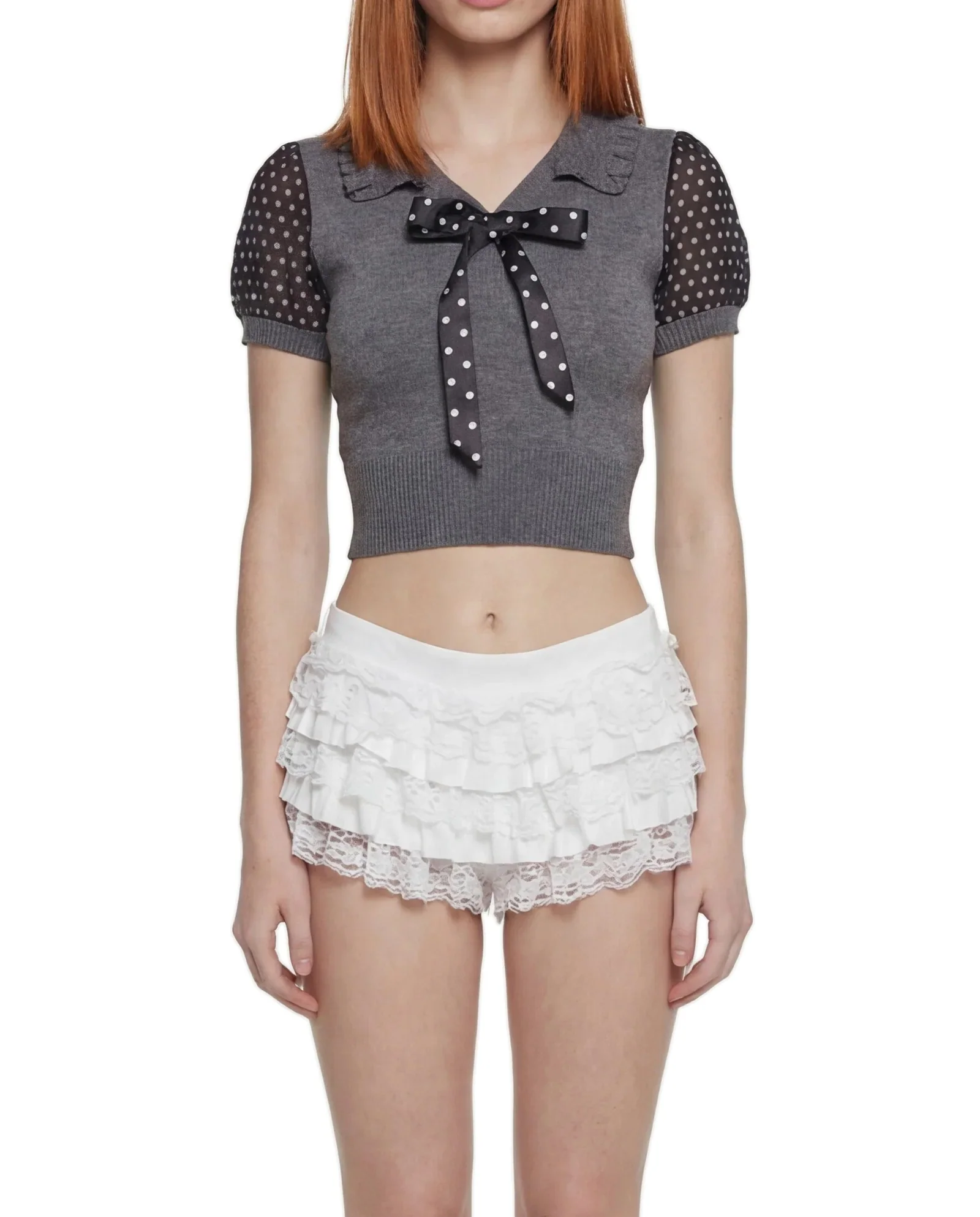 Darling Affection Ruffled Mini Skort - White - Image 5
