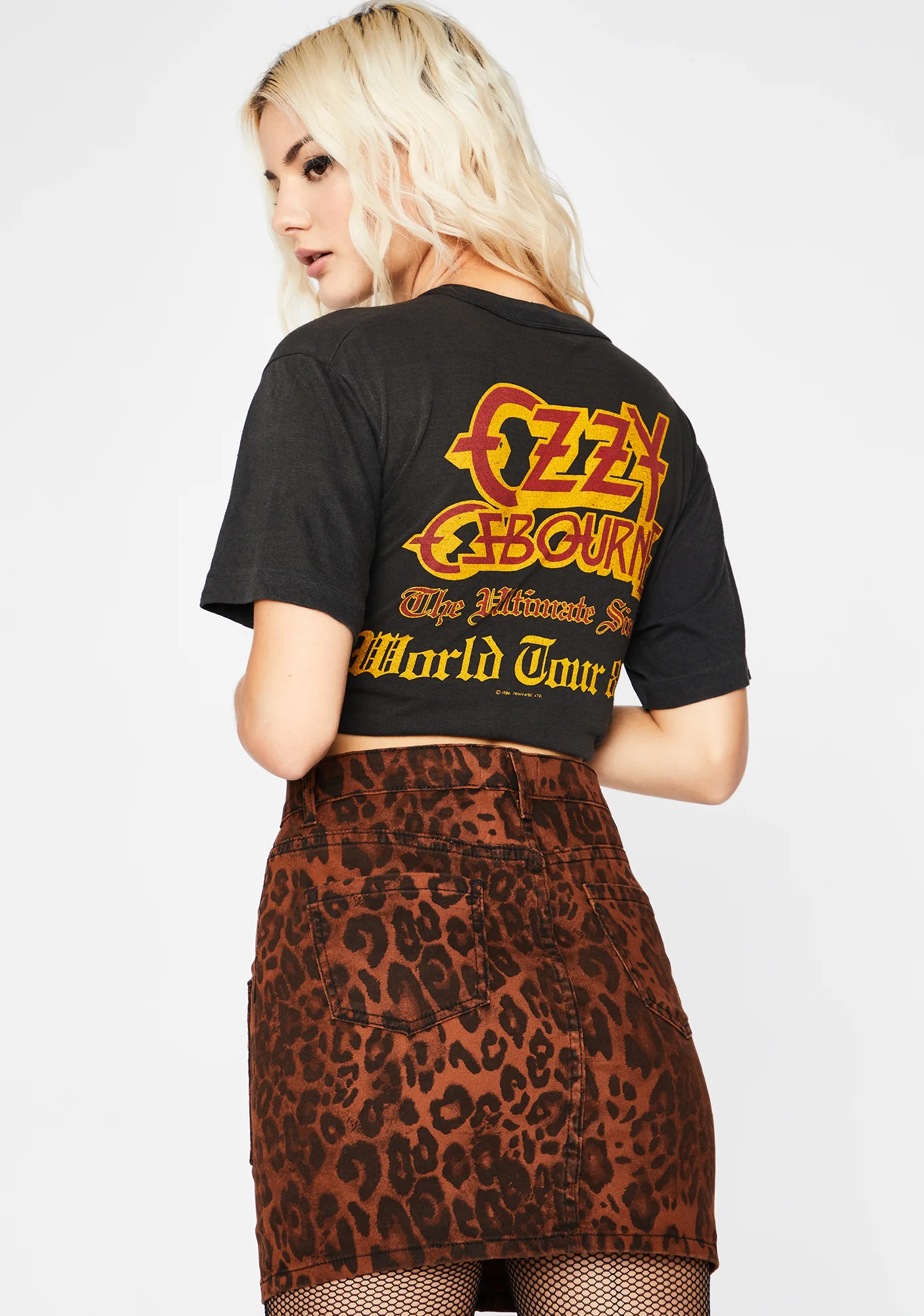 Rule Of Claw Leopard Denim Skirt - Image 4