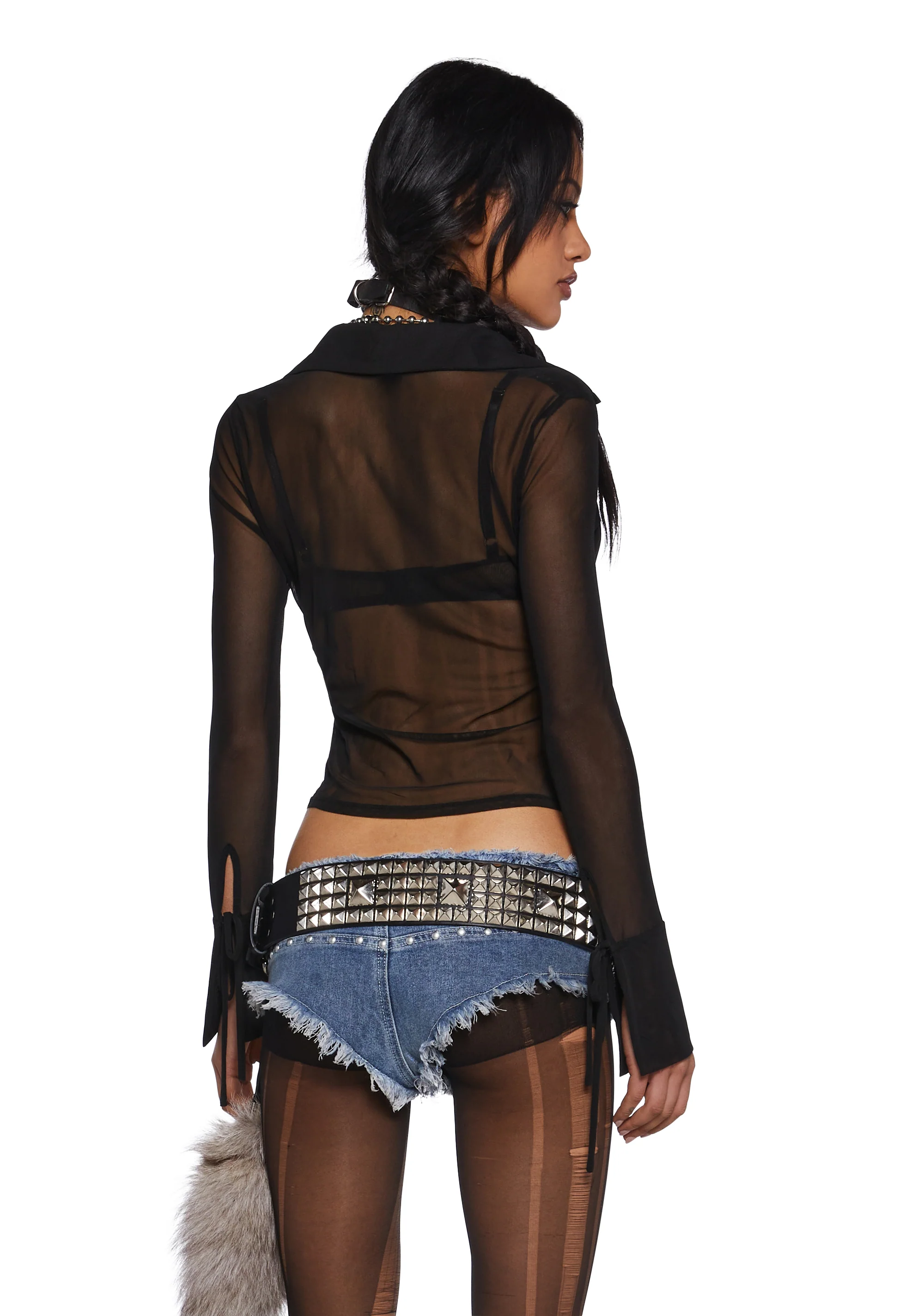 Runaway Riot Long Sleeve Top - Black - Image 4