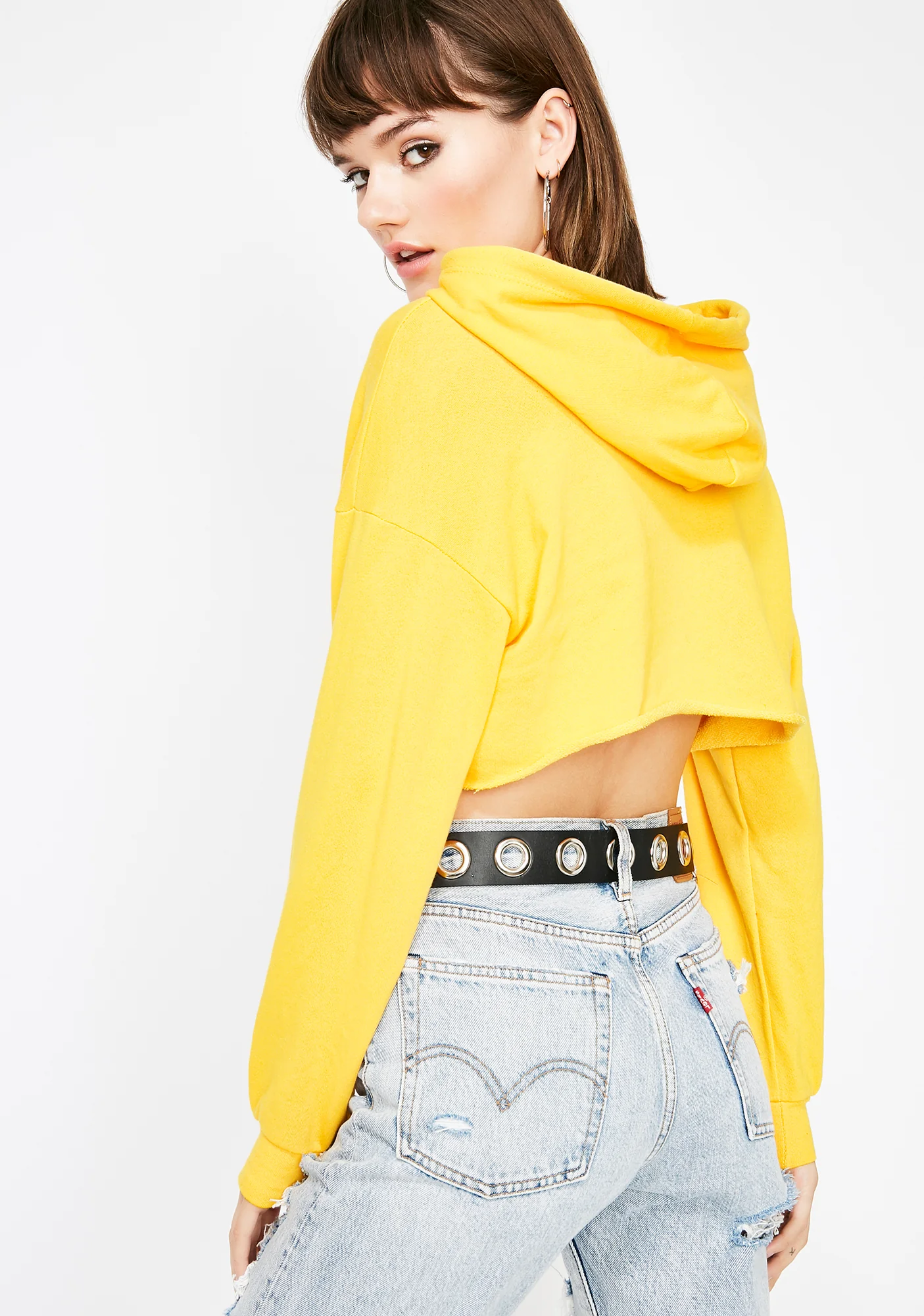 Runnin' The World Cropped Hoodie - Image 4