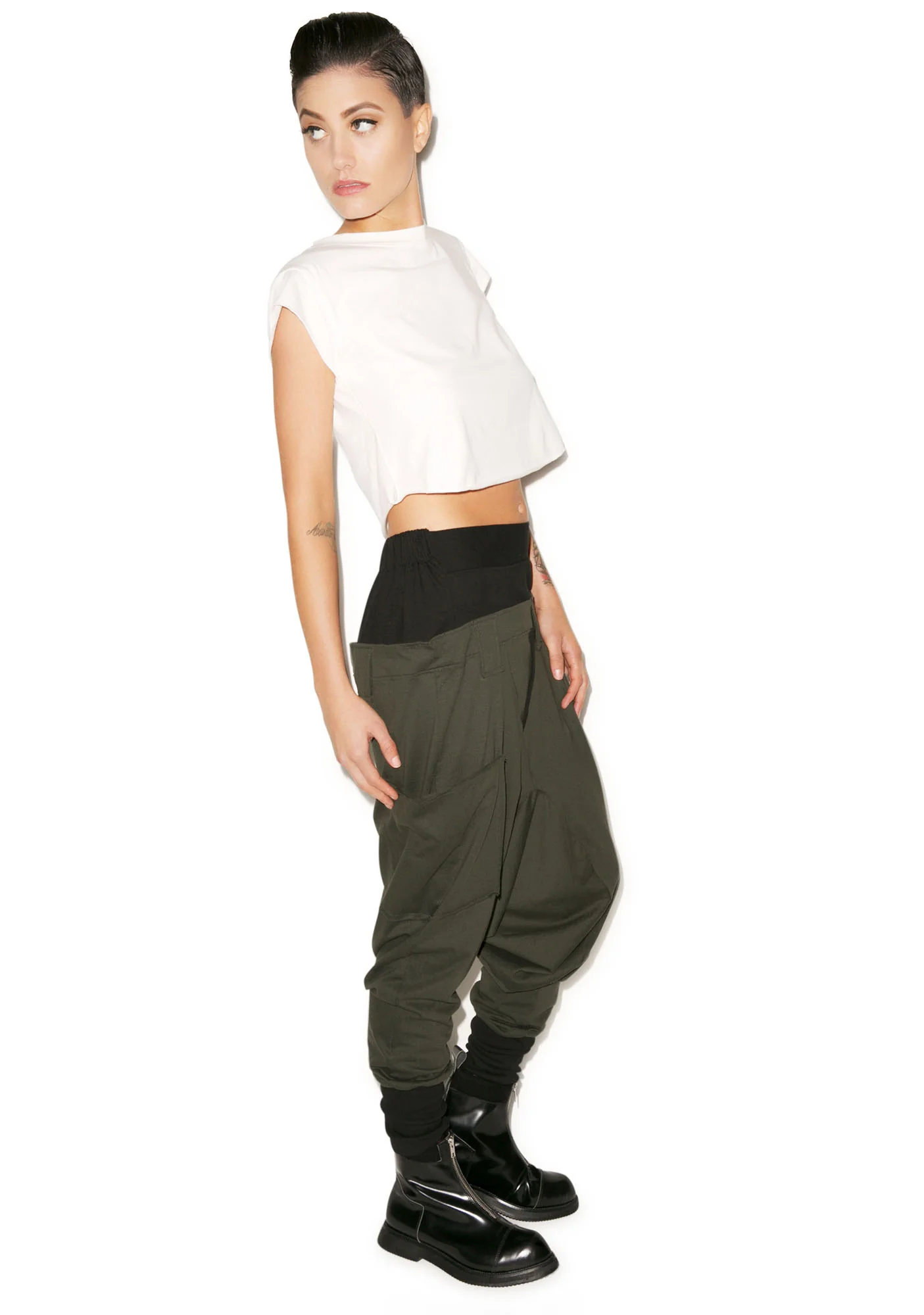 Rust Drop Crotch Pants - Image 2
