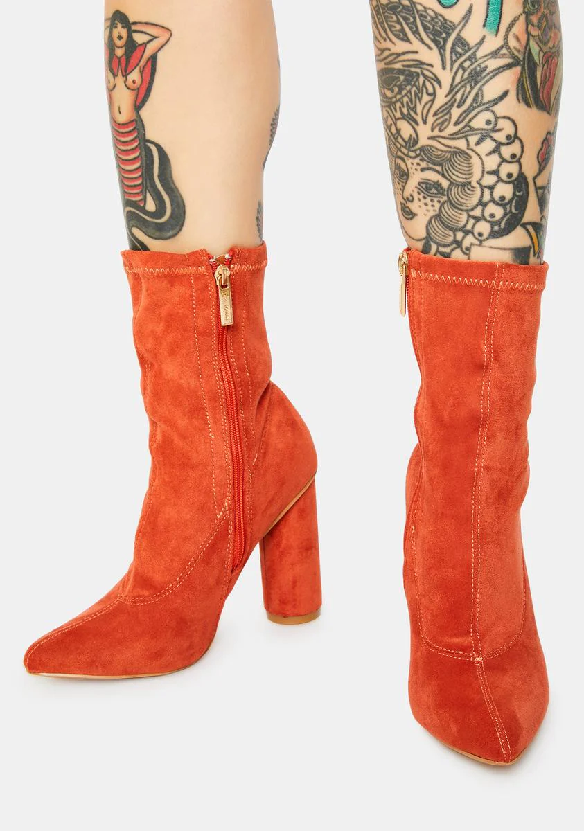 Rust Sexpot Ankle Boots - Image 3
