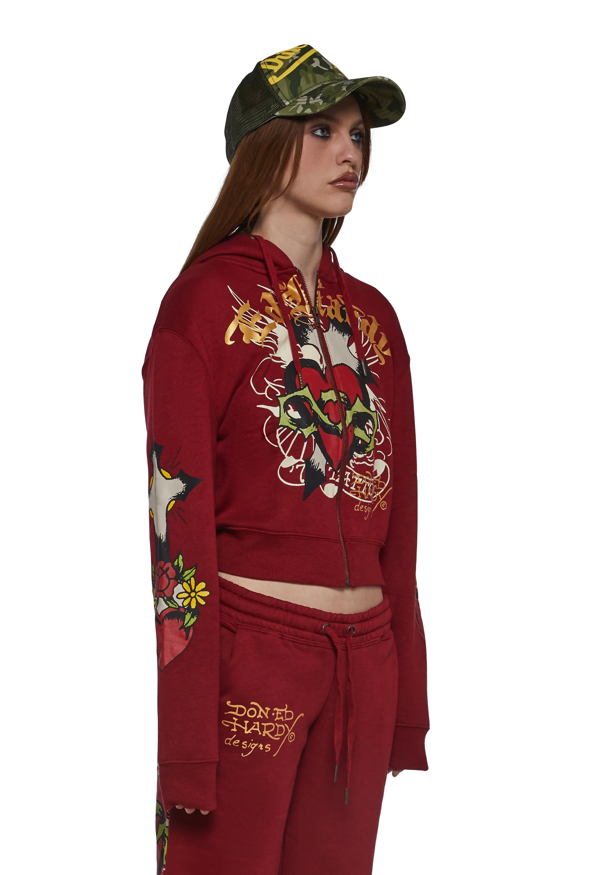 Sacred Heart Zip Front Hoodie - Image 3