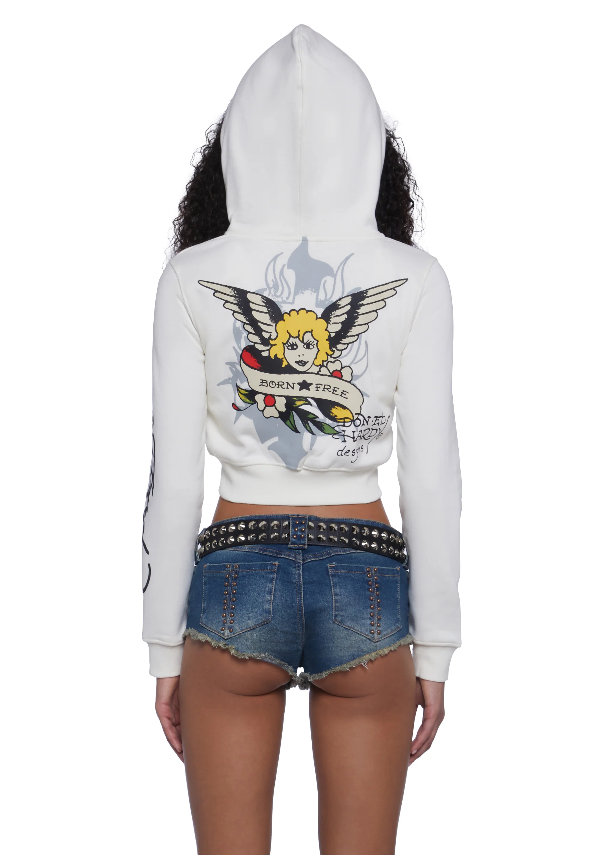 Sacred Heart Cropped Hoodie - Image 4