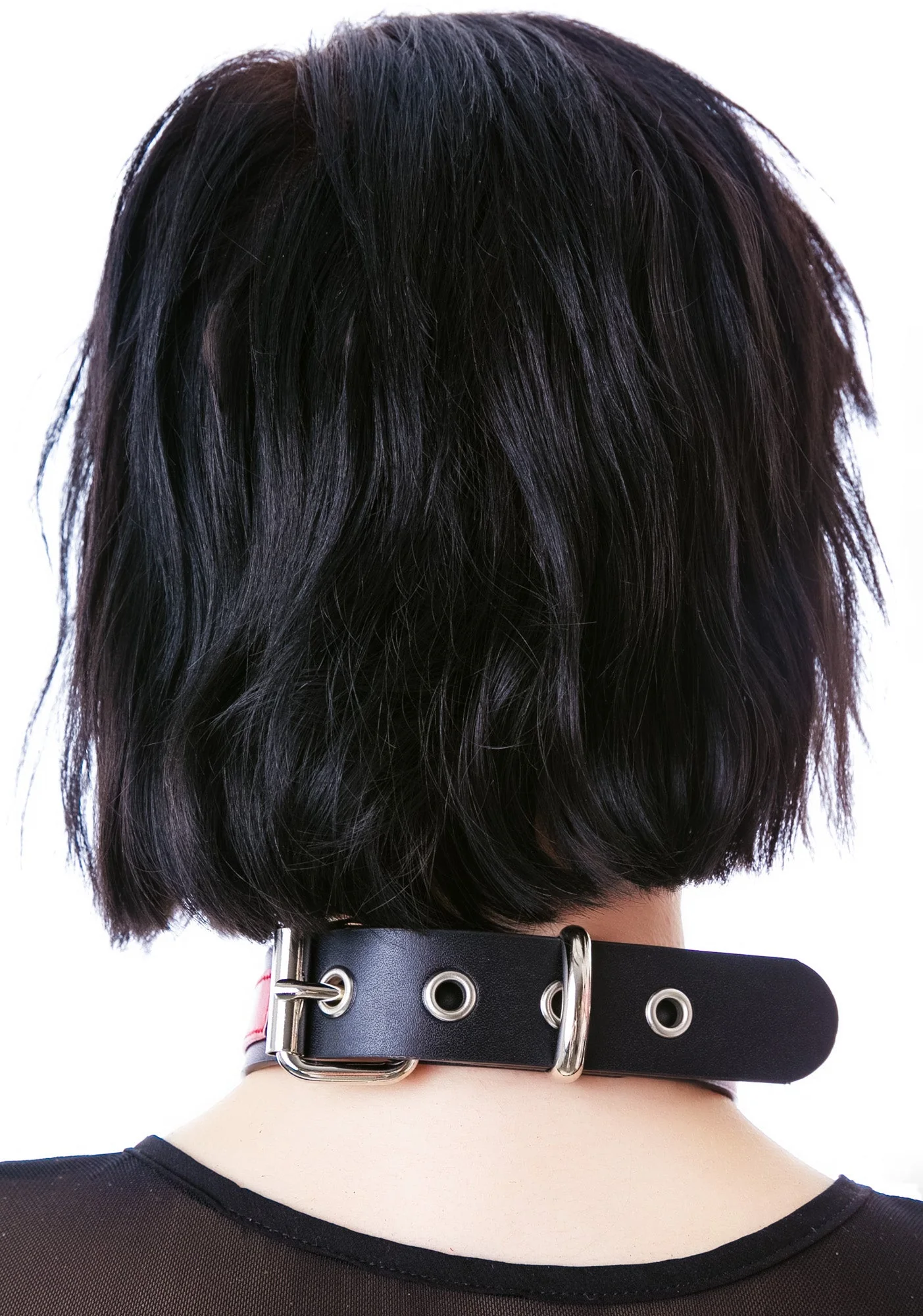 Saddle Stud O Ring Choker - Red - Image 5