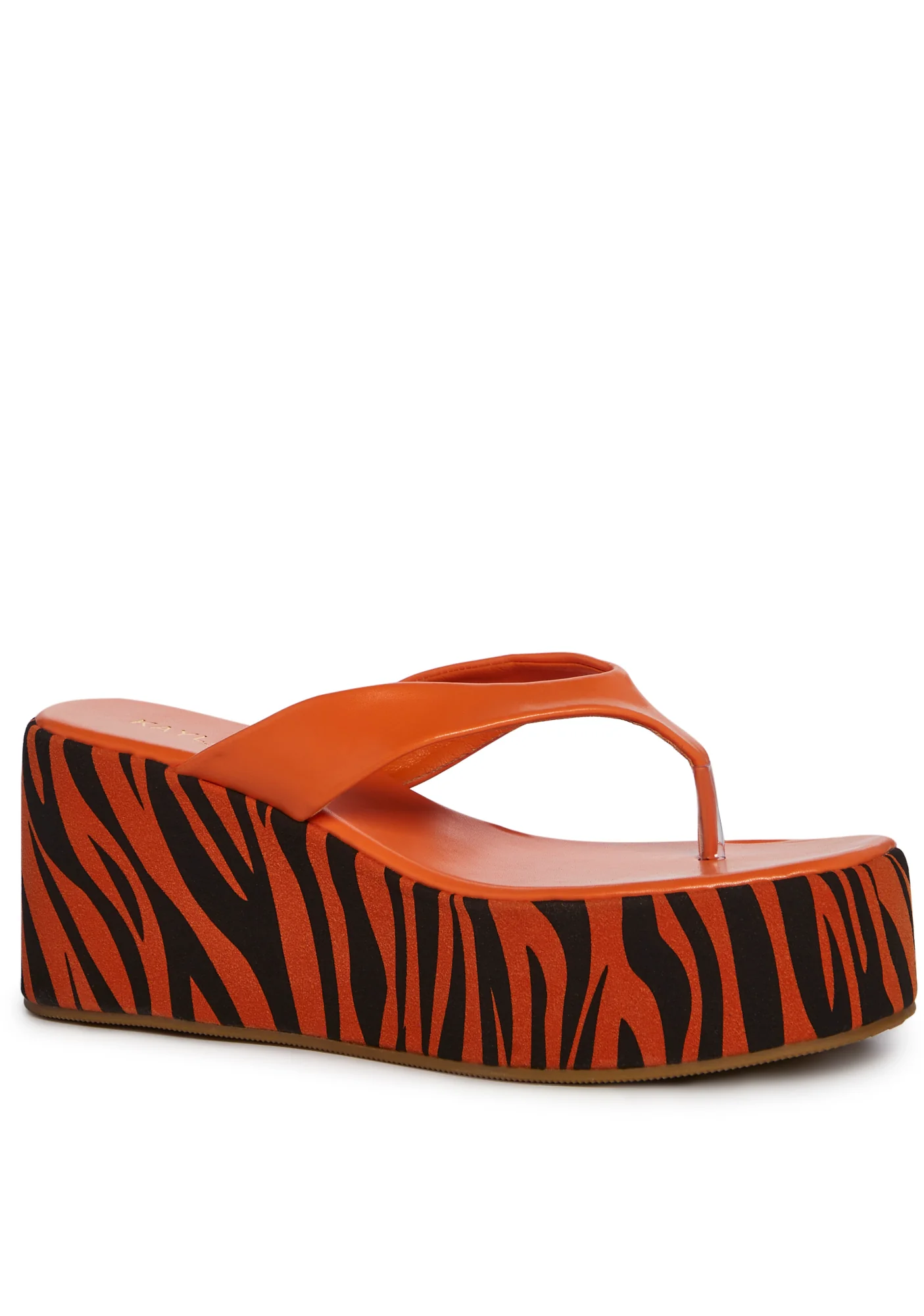 Safari Paradise Platform Sandals-Orange - Image 2