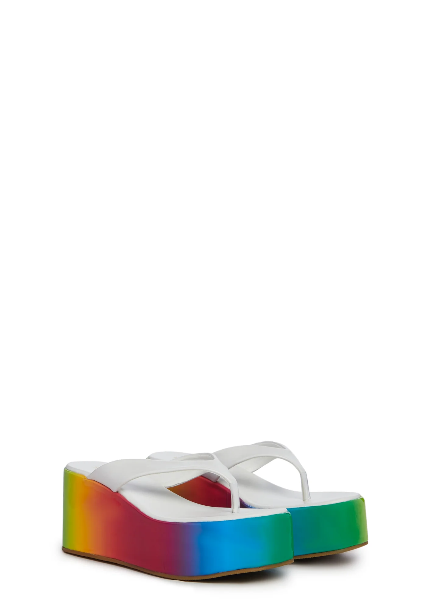 Safari Paradise Platform Sandals-Rainbow - Image 3
