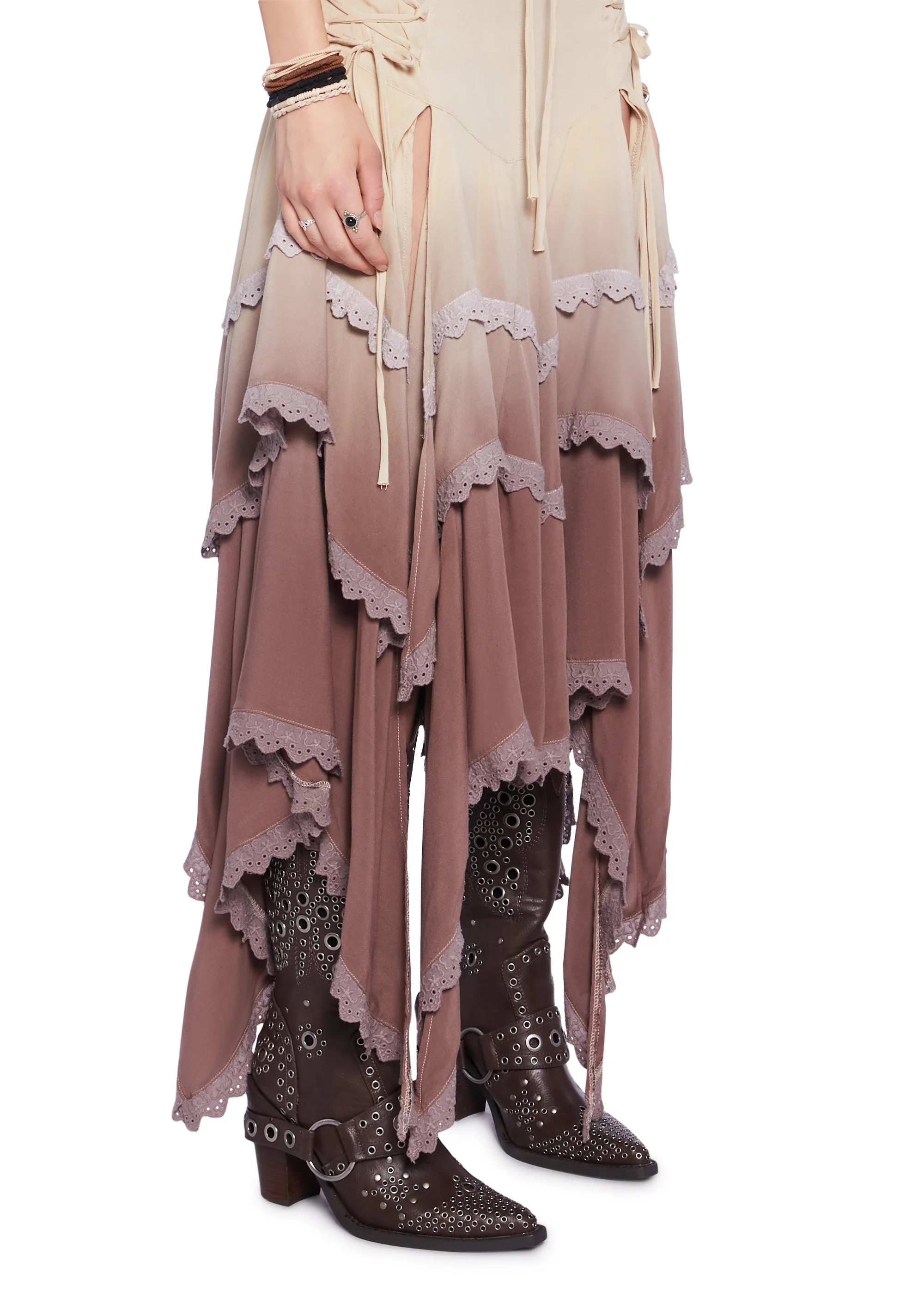 Sahara Wildflower Maxi Skirt Set - Brown - Image 6