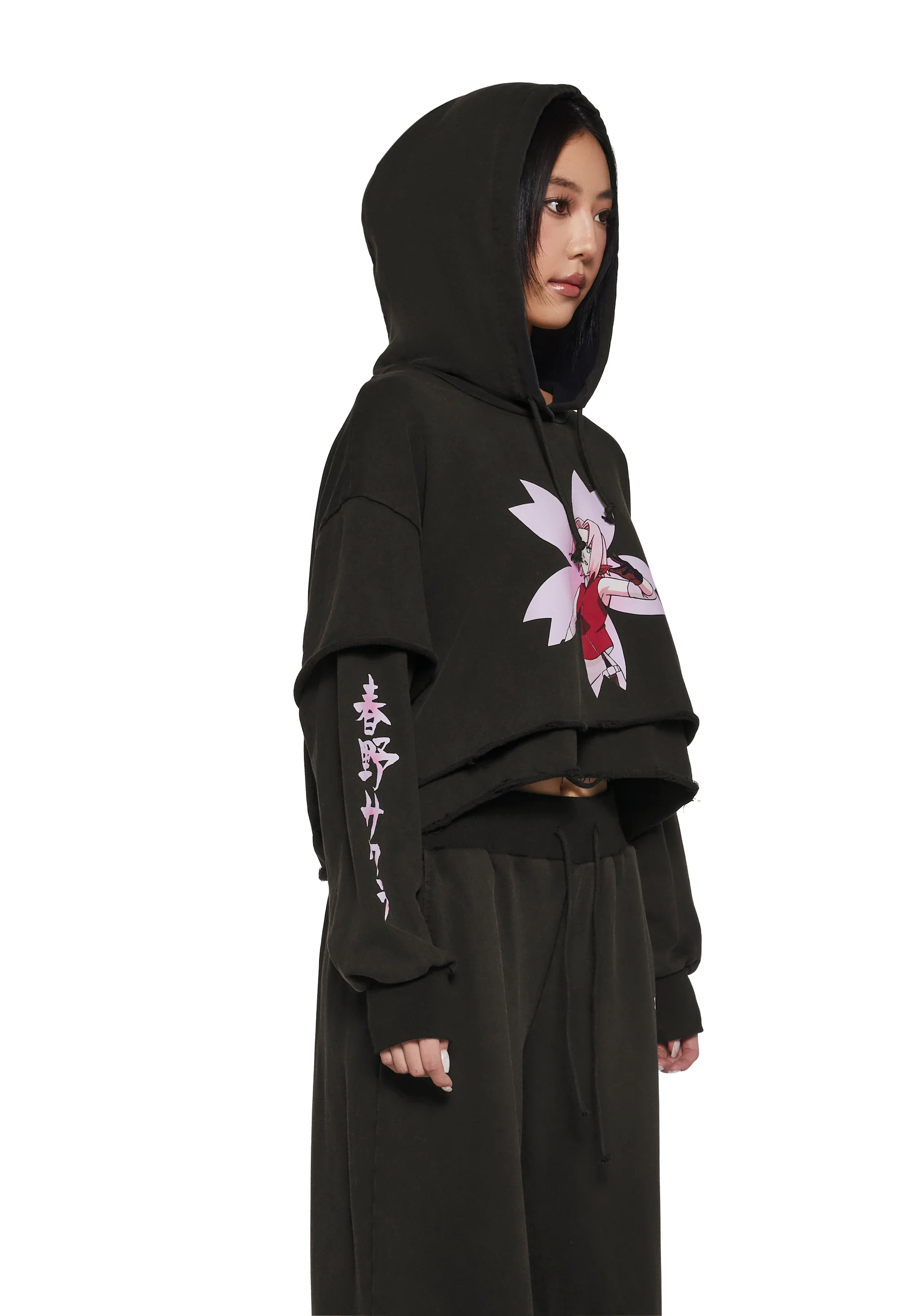 Sakura Cropped Hoodie - Image 3