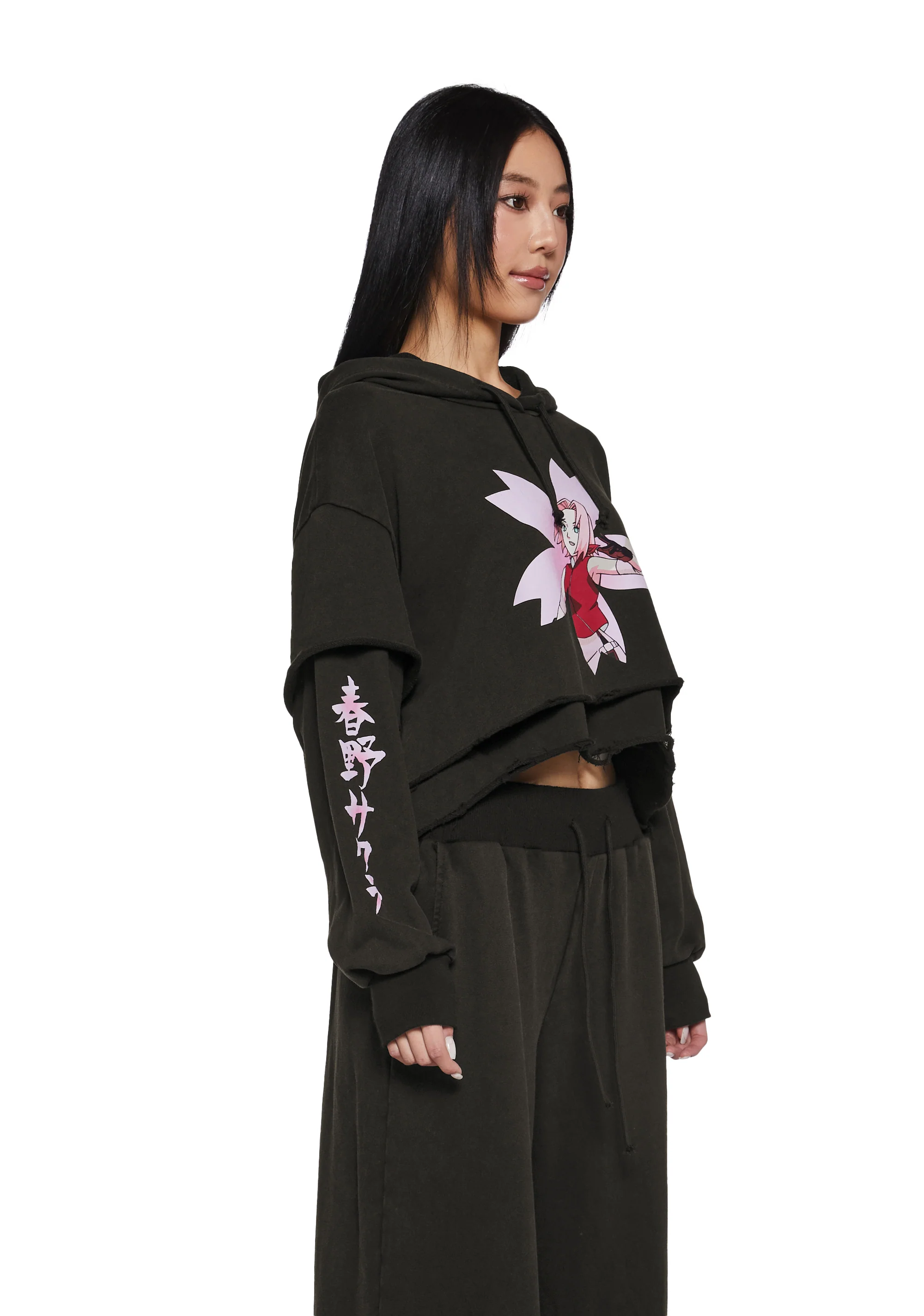 Sakura Cropped Hoodie - Image 5