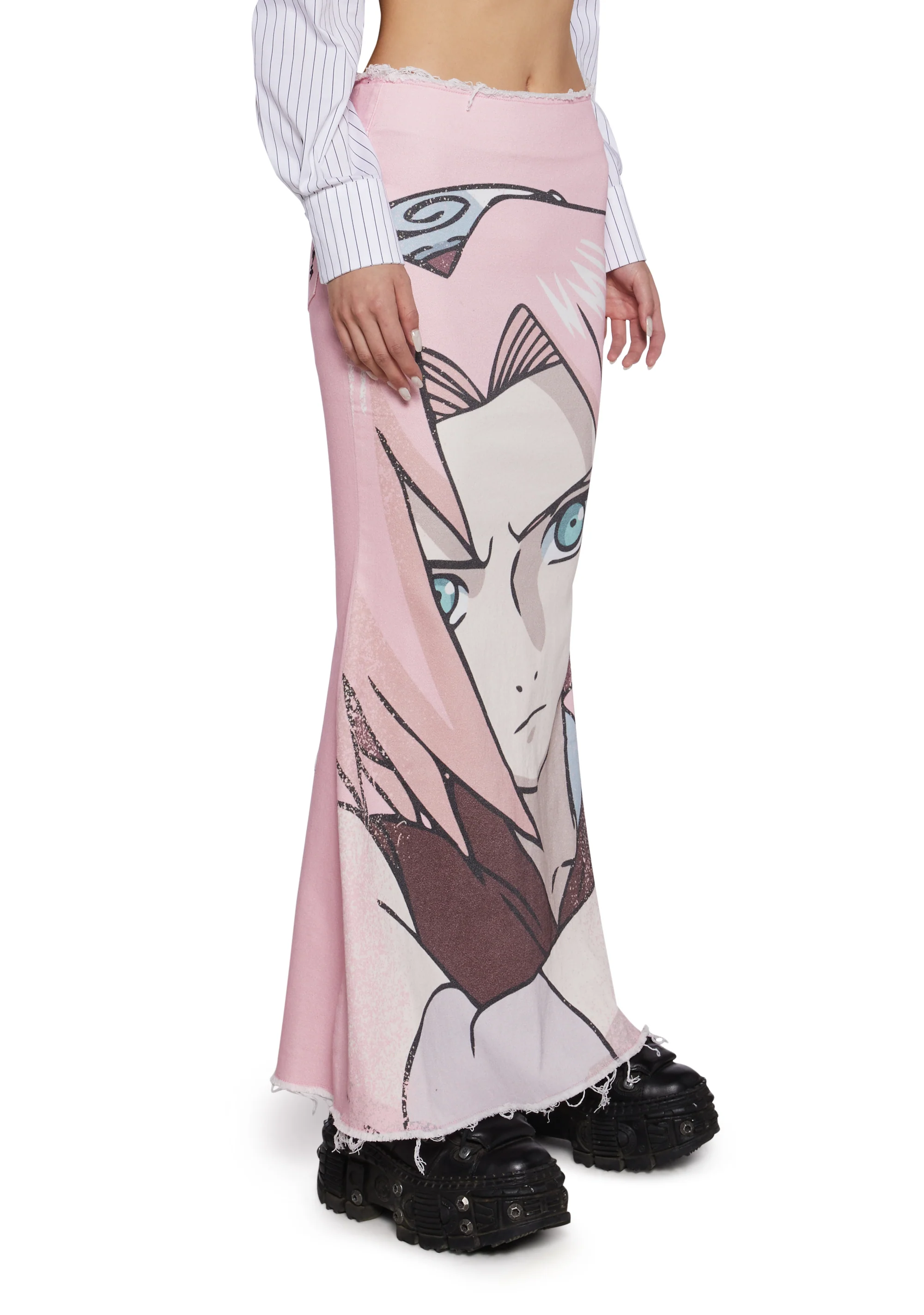 Sakura Denim Maxi Skirt - Image 3