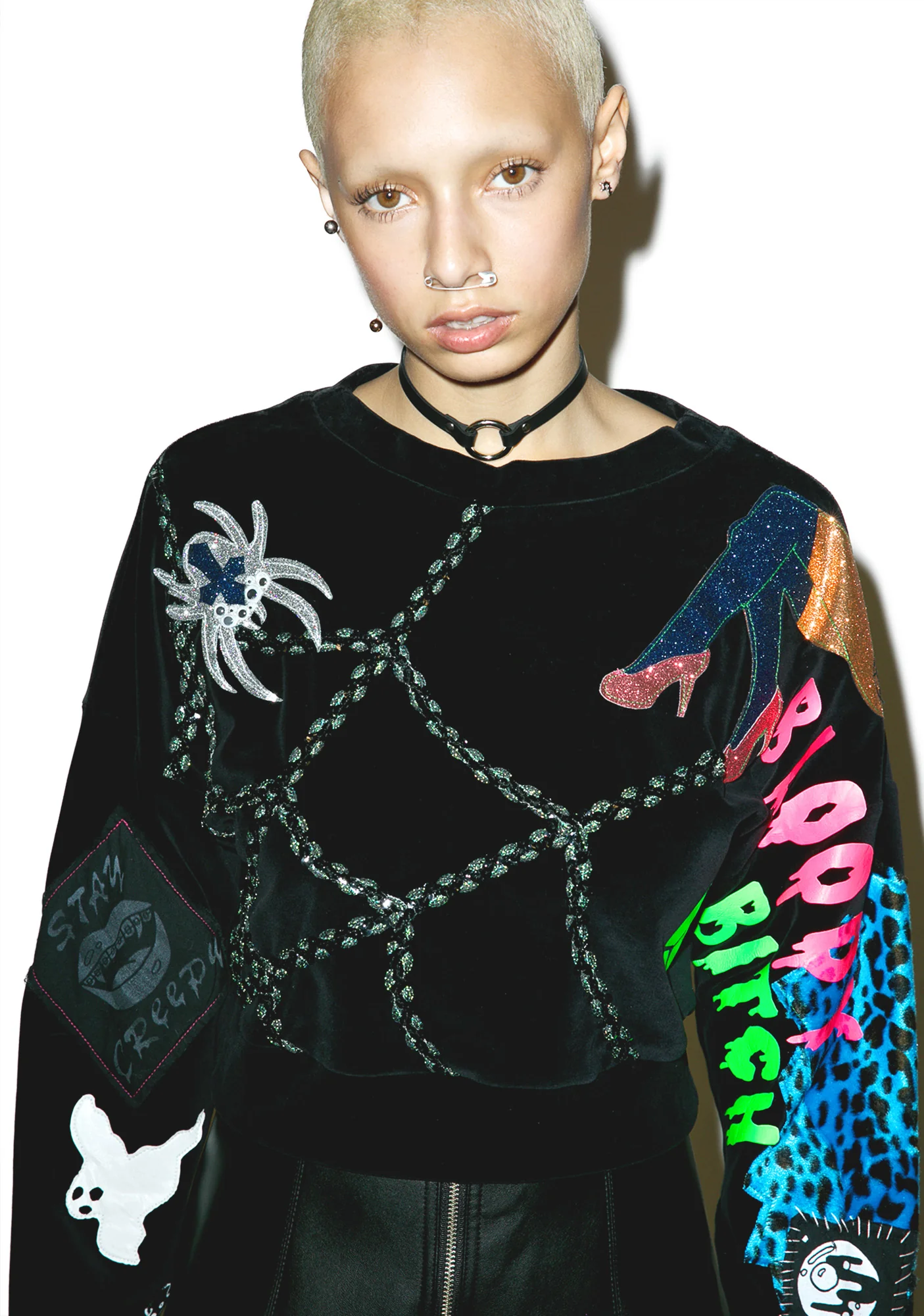 Samantha Spooky Cropped Jumper - Image 5