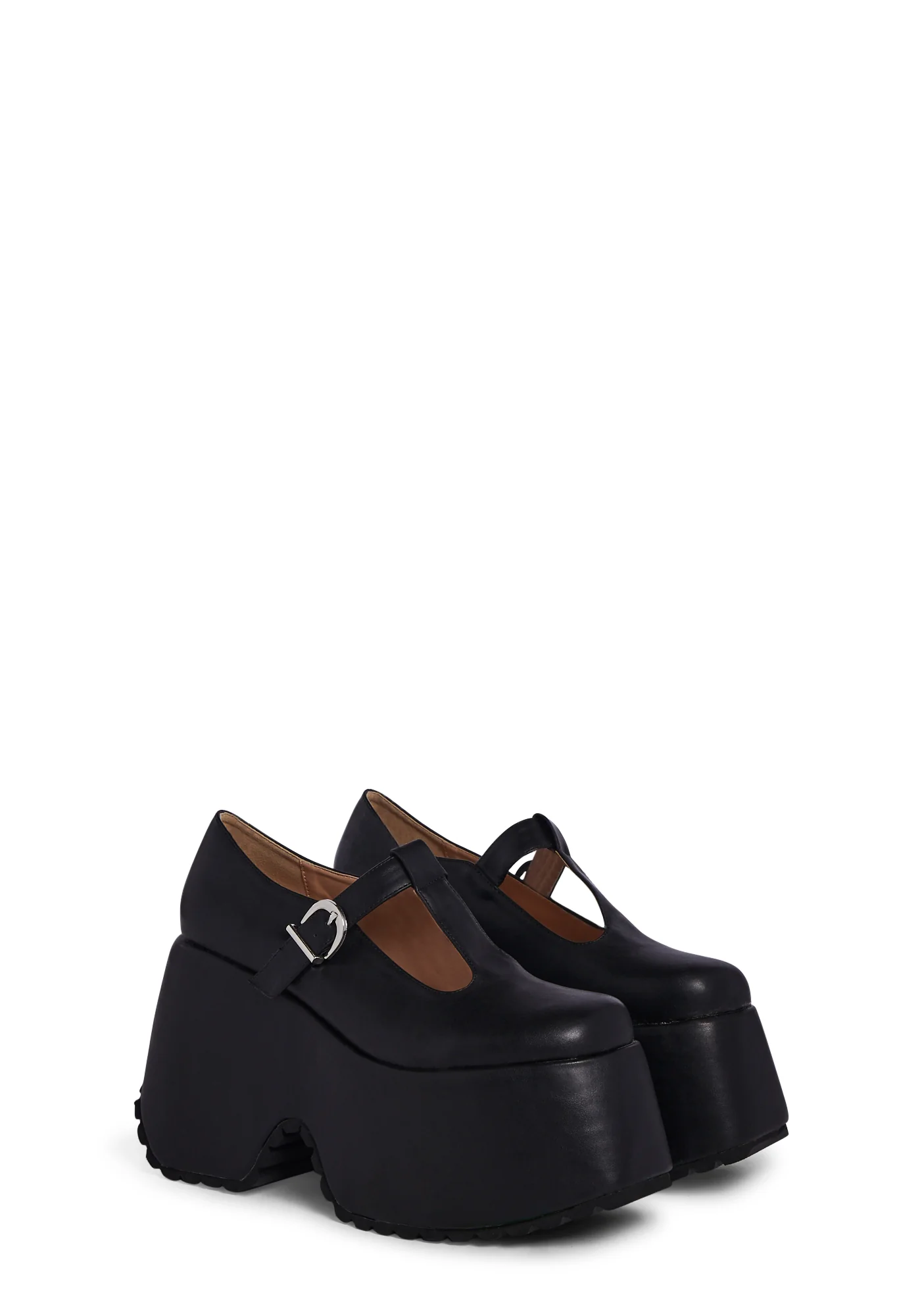 Samara Platform Mary Janes - Black - Image 3