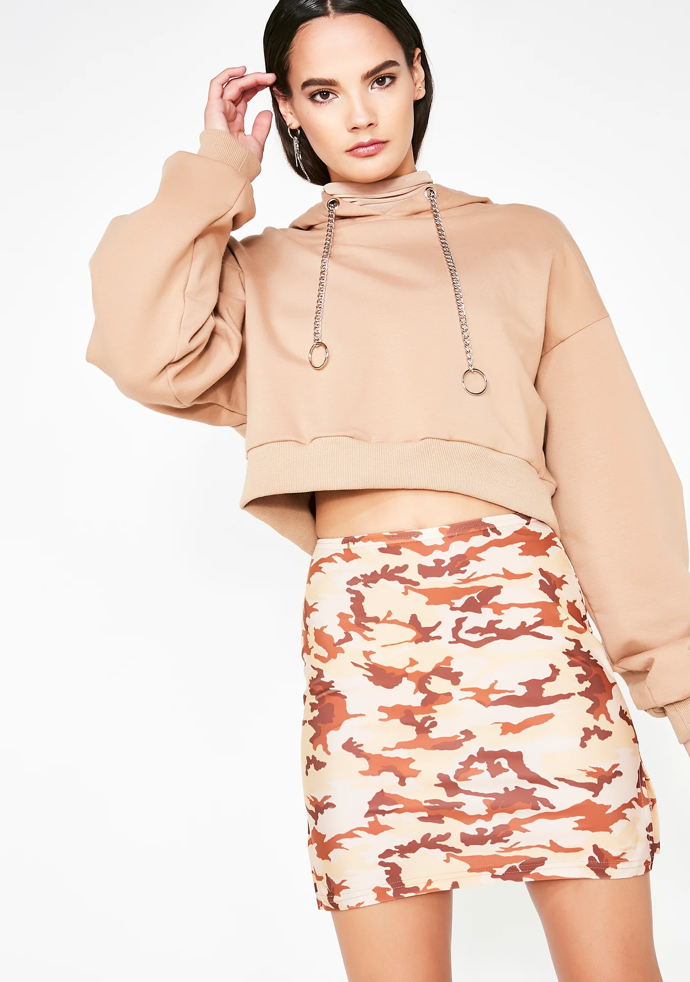 Sand Camo Mini Skirt - Image 4
