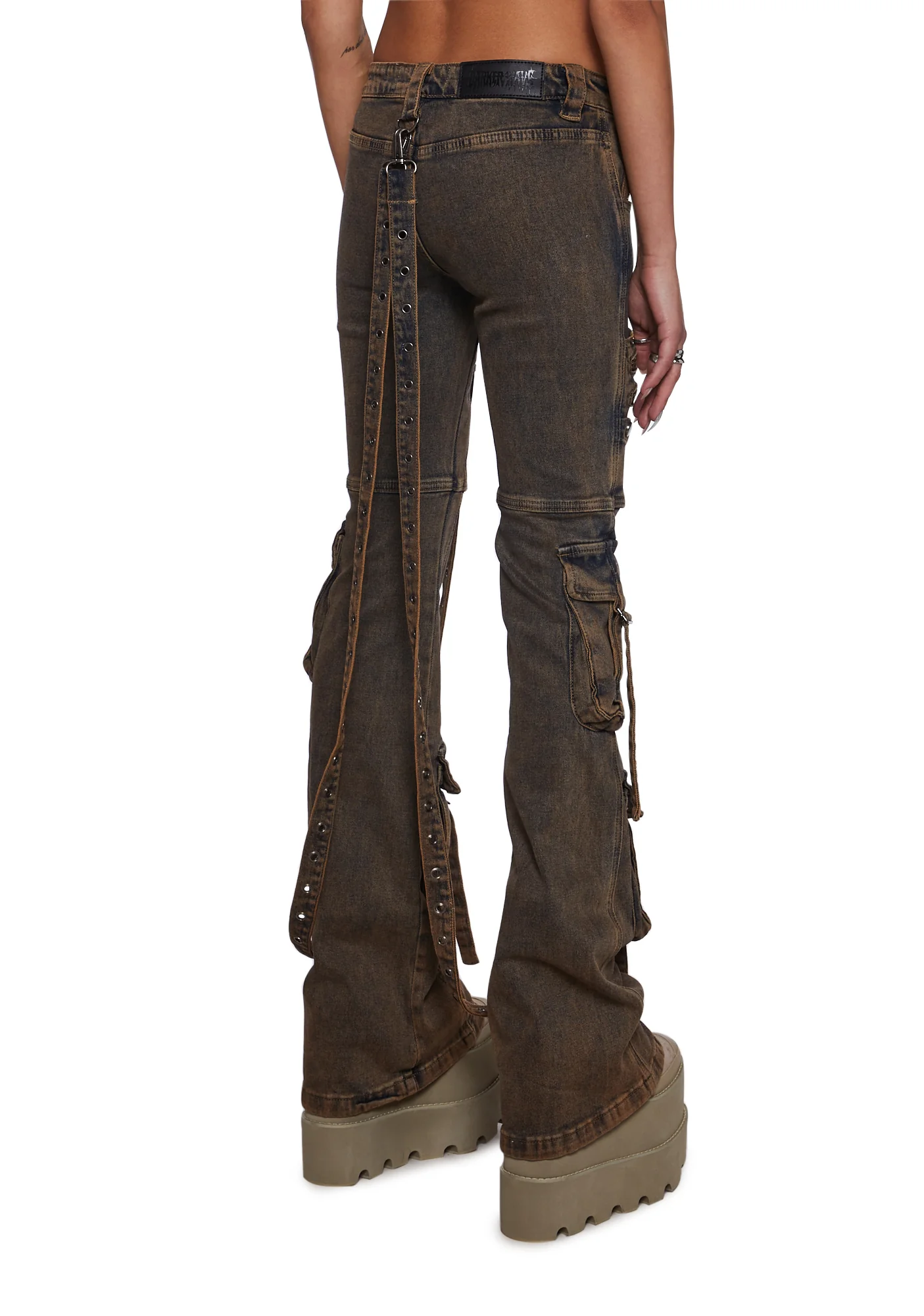 Frequency Strappy Cargo Jeans - Image 4