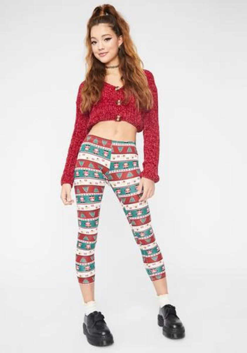 Sassy Santa Holiday Leggings - Image 3