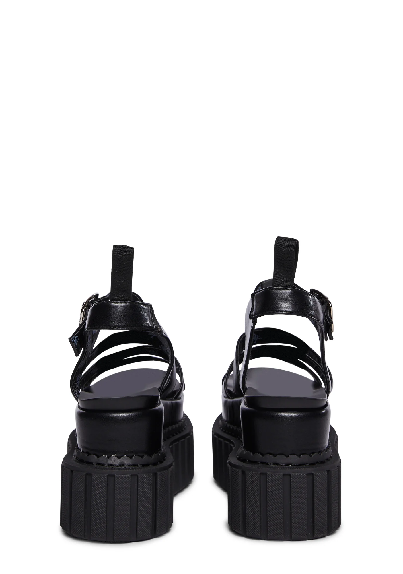 Say It Creeper Wedge Sandals - Black - Image 4