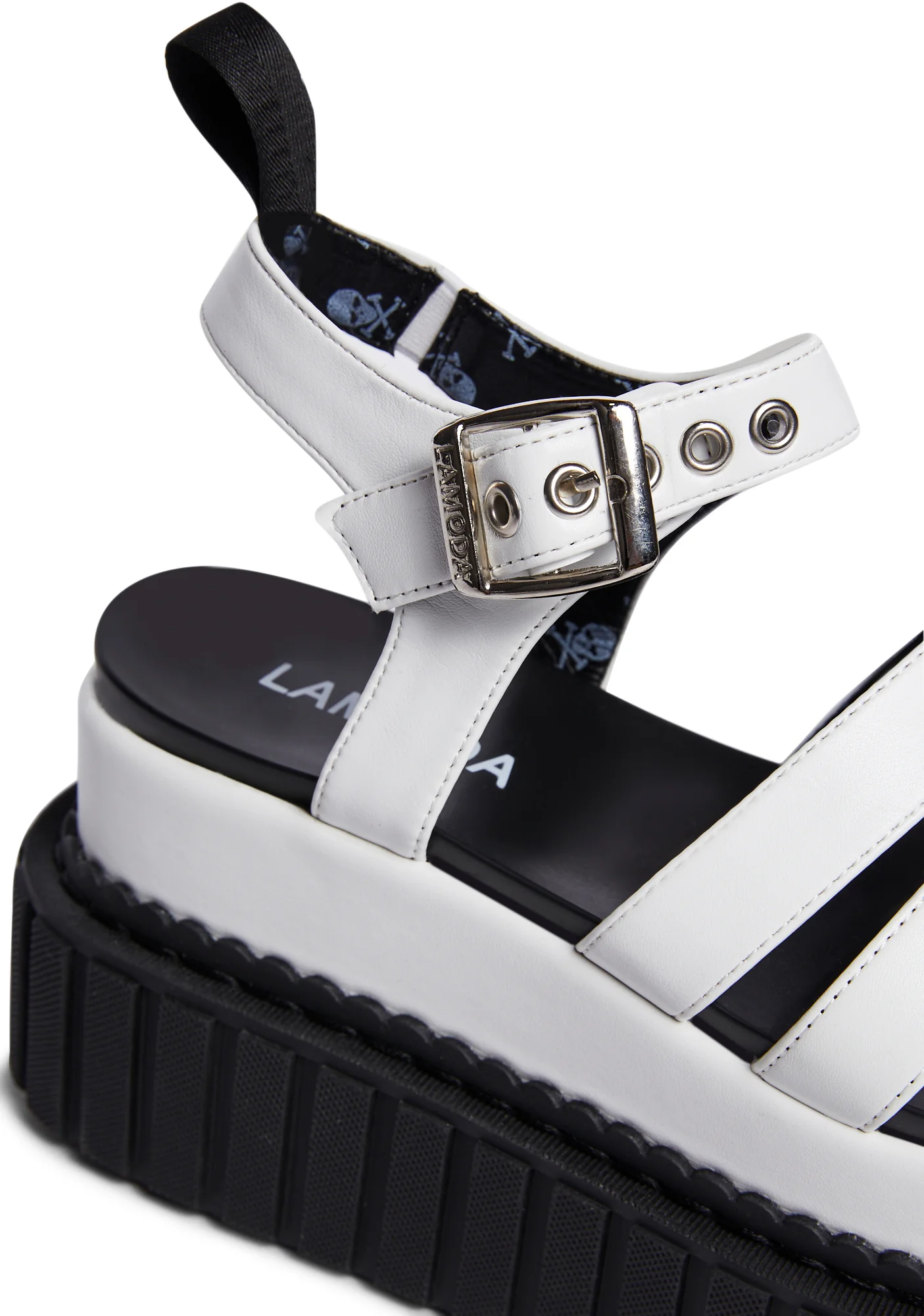Say It Creeper Wedge Sandals - White - Image 2
