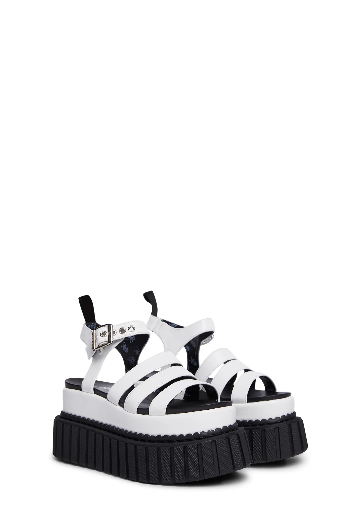 Say It Creeper Wedge Sandals - White - Image 3