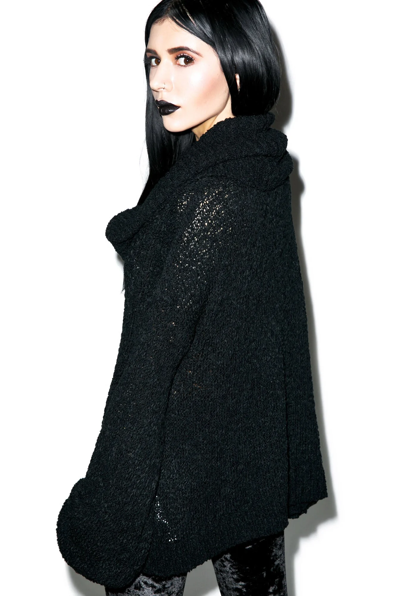 Scandal Knit Crop - Black - Image 3