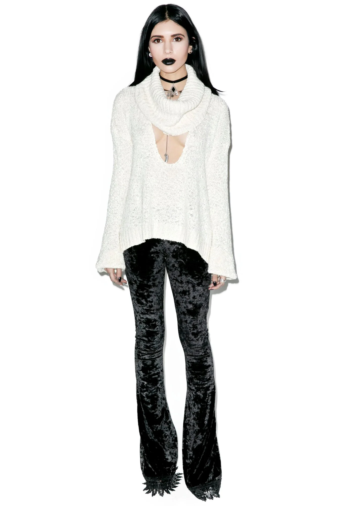 Scandal Knit Crop - Black - Image 8