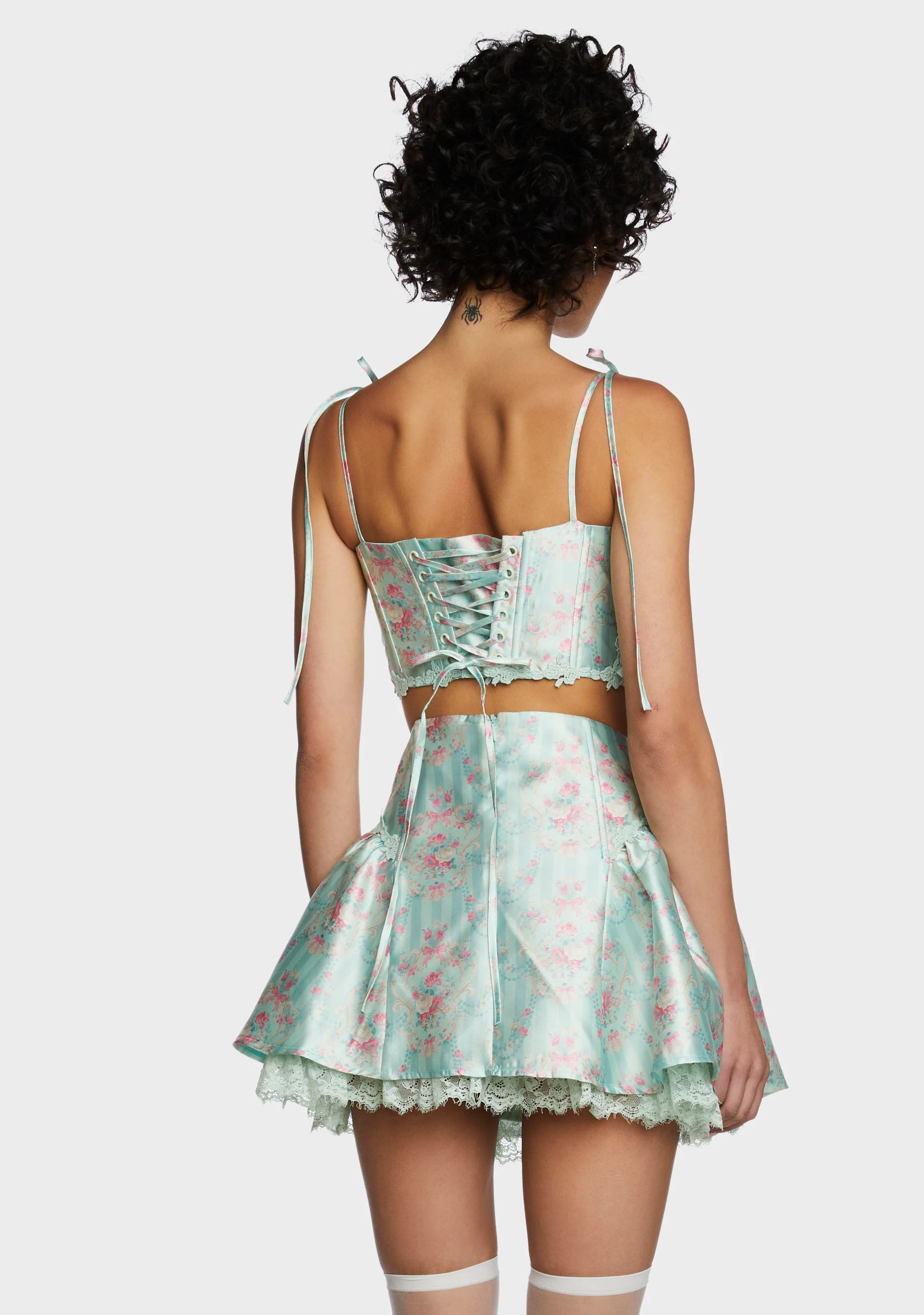 Scandal Sheet Bustier Top - Green - Image 3