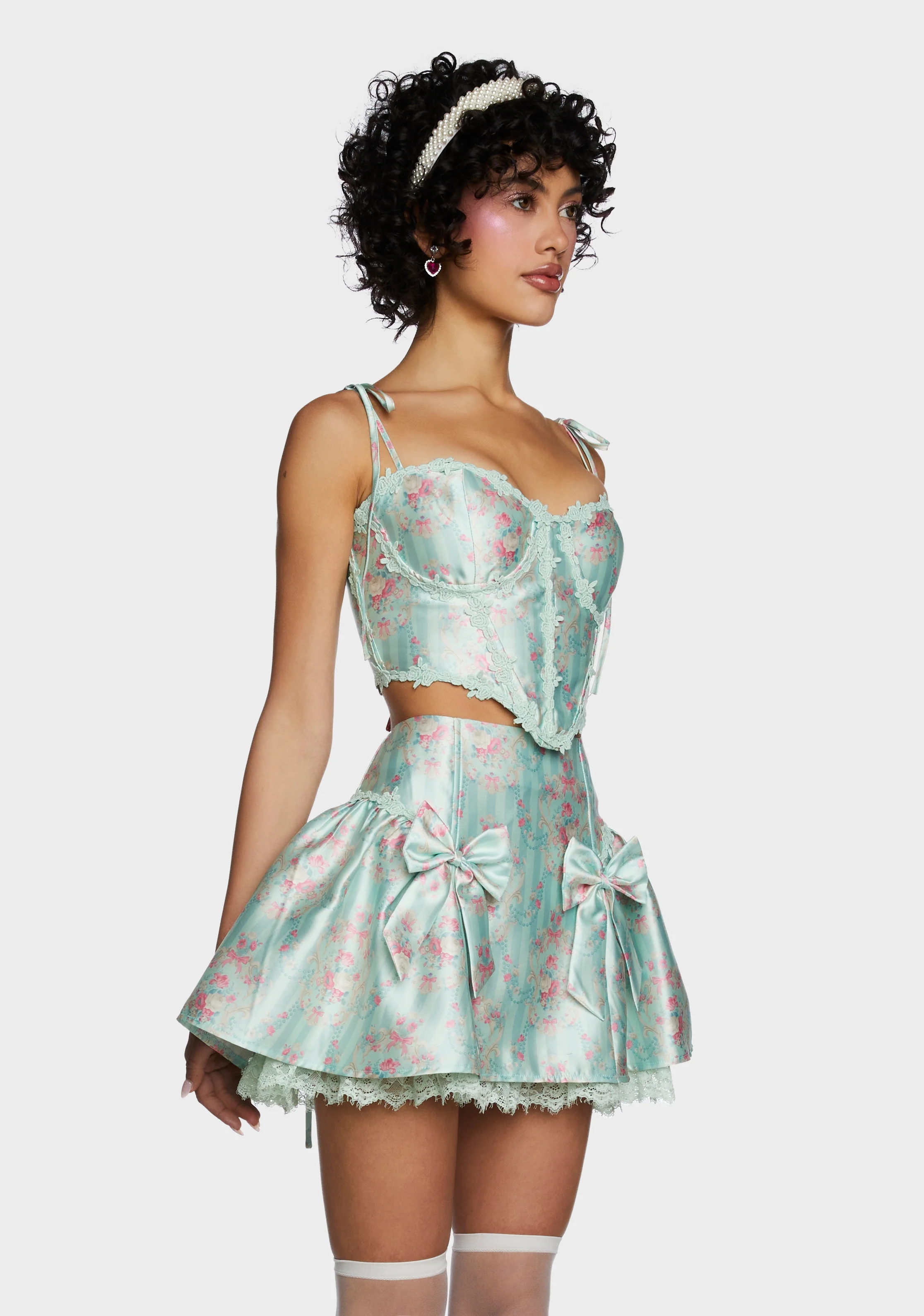 Scandal Sheet Bustier Top - Green - Image 4