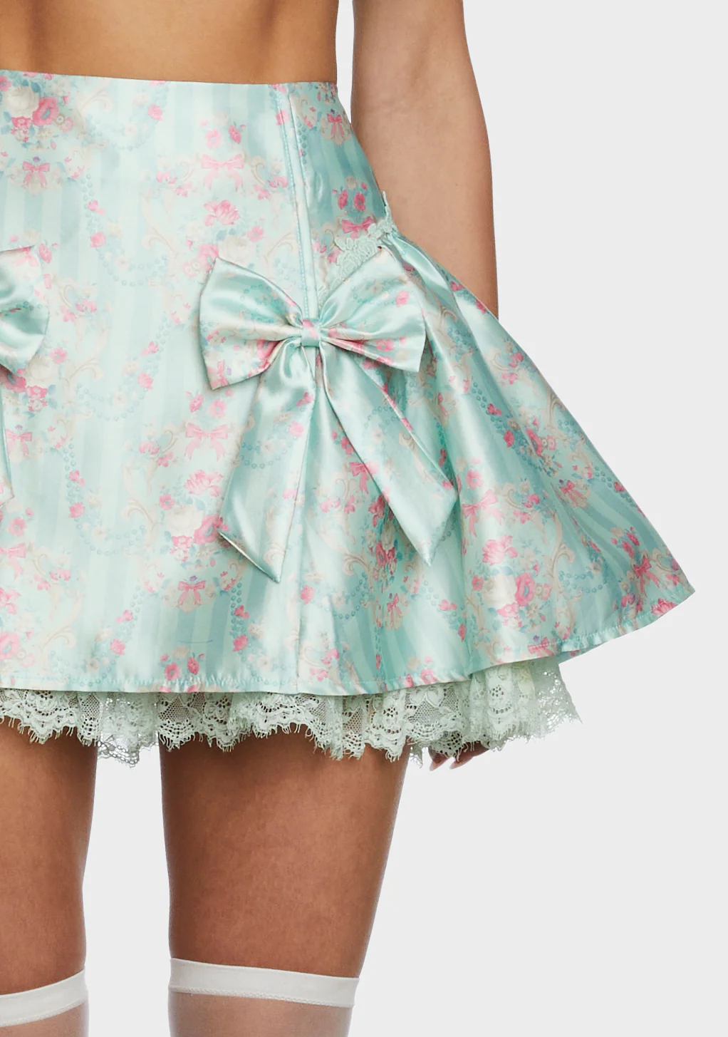 Scandal Sheet Mini Skirt - Green - Image 2