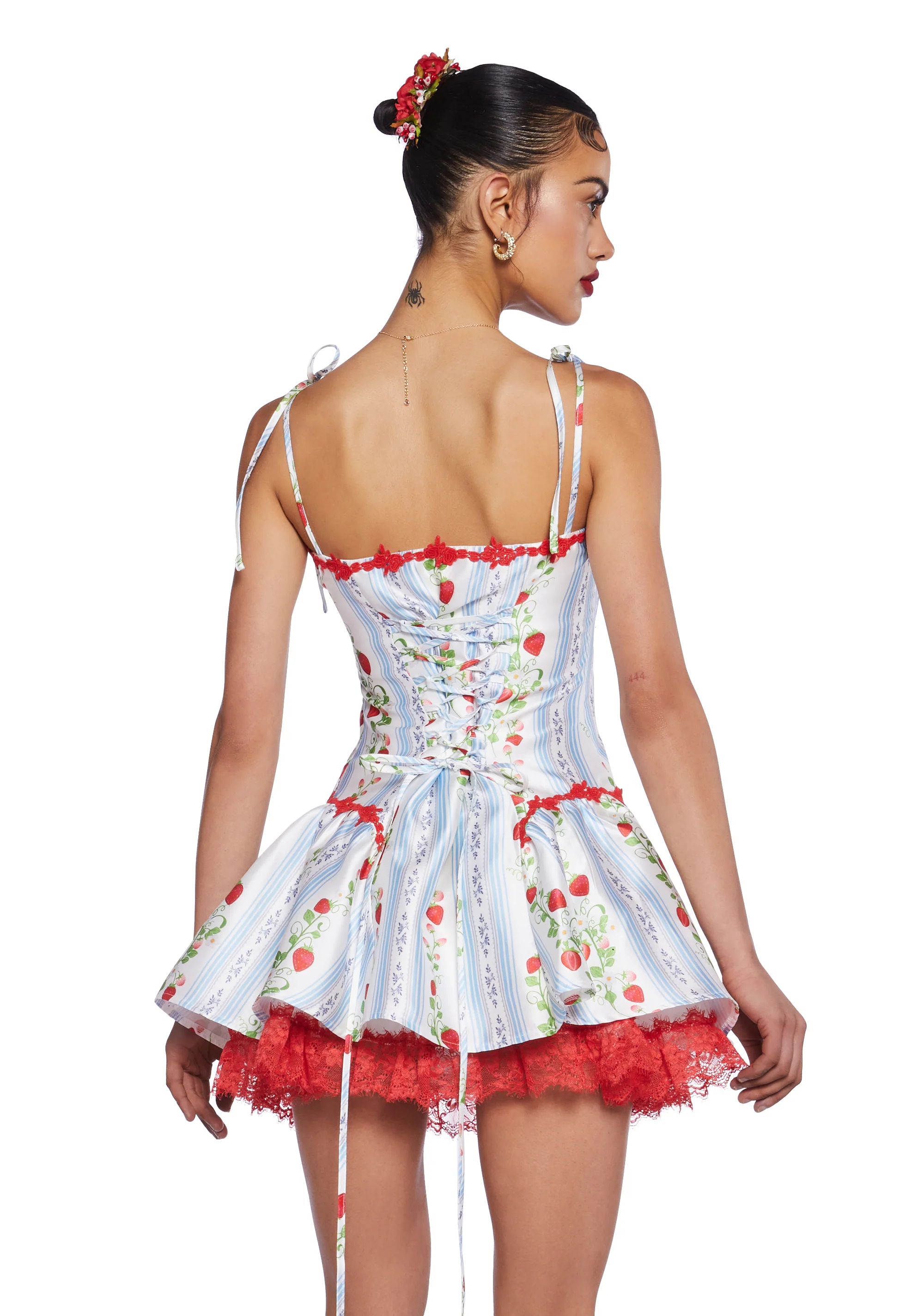 Scandal Sheet Taffeta Dress - Strawberry - Image 4