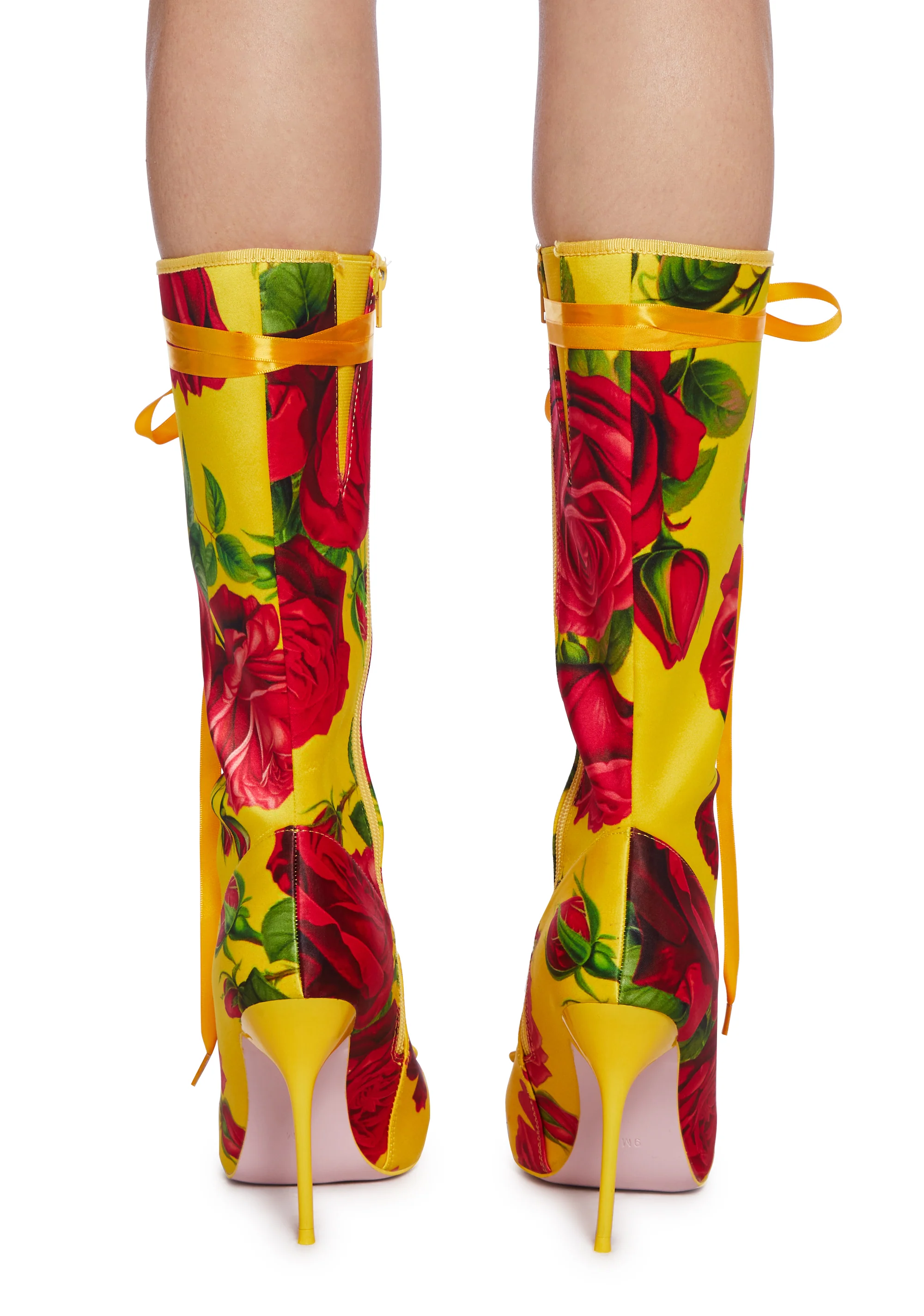 Scandalous Seduction Heeled Boots - Yellow - Image 4