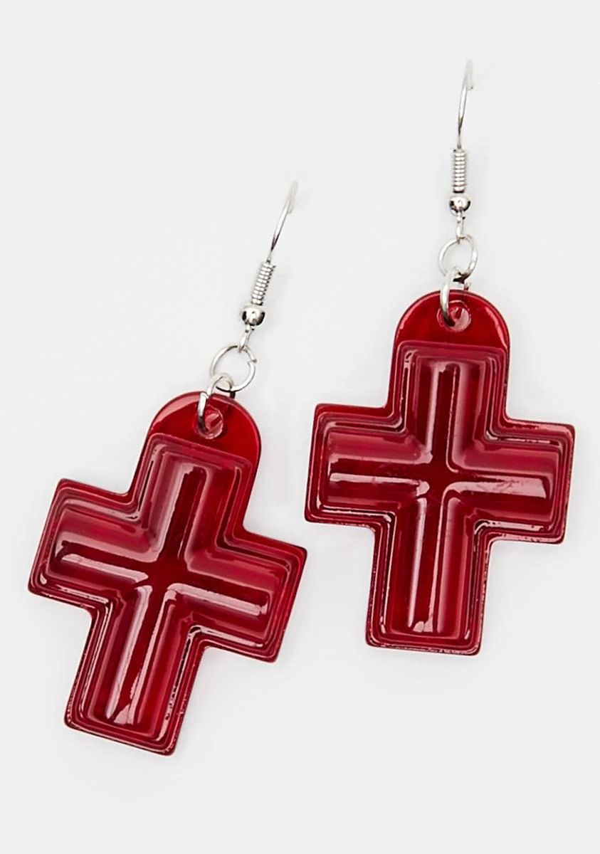 Scarlet Cross Tales Earrings - Image 3