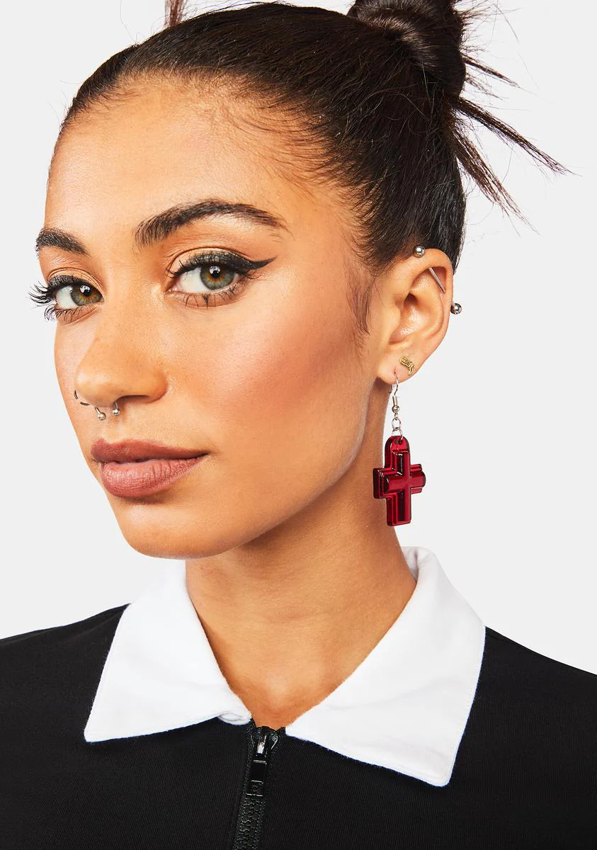 Scarlet Cross Tales Earrings - Image 4