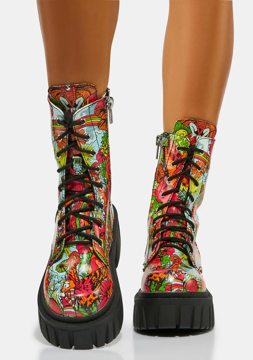 Scenic Route Combat Boots - Rainbow - Image 3