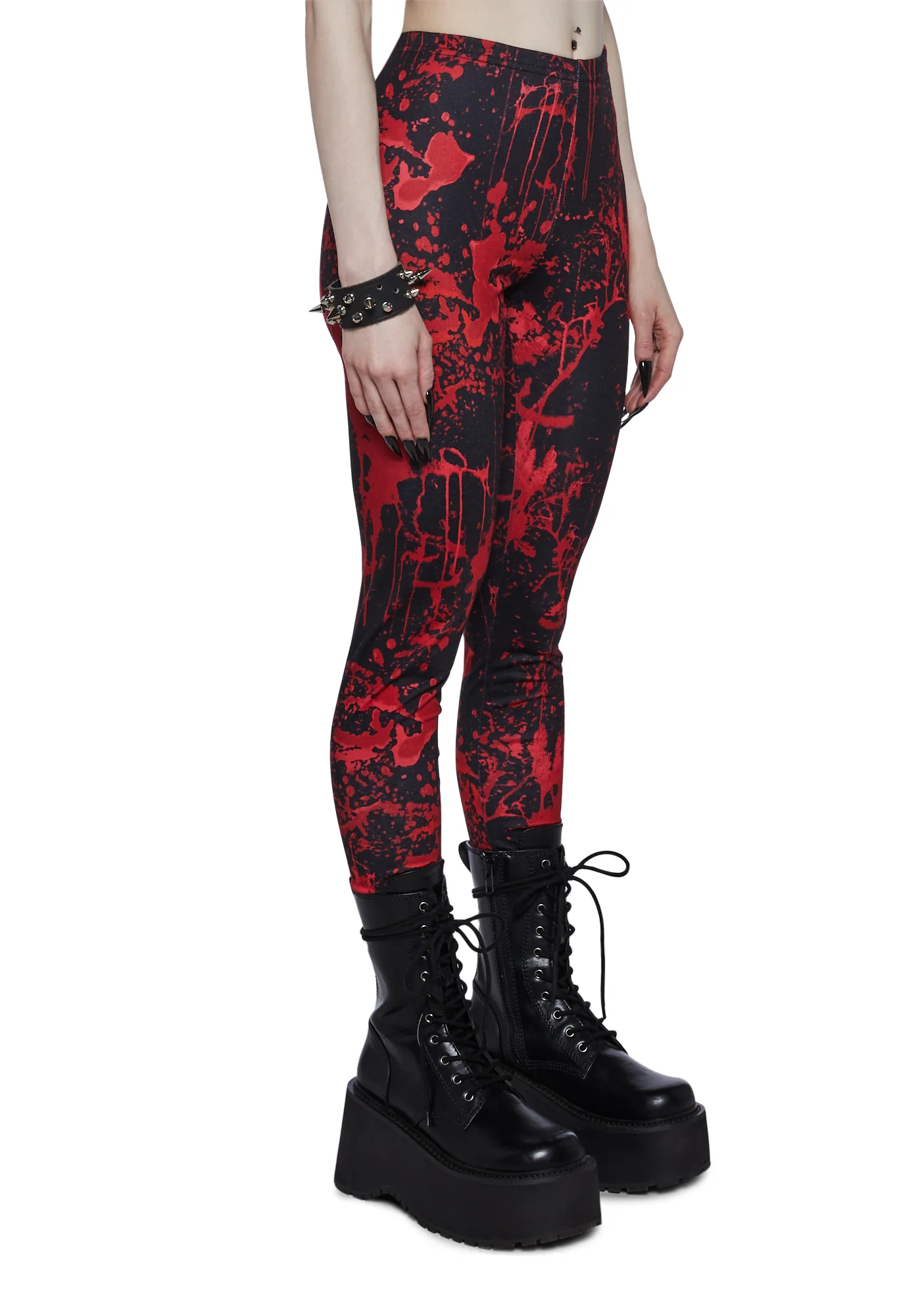 Scream Queen Printed Leggings - Black - Image 3