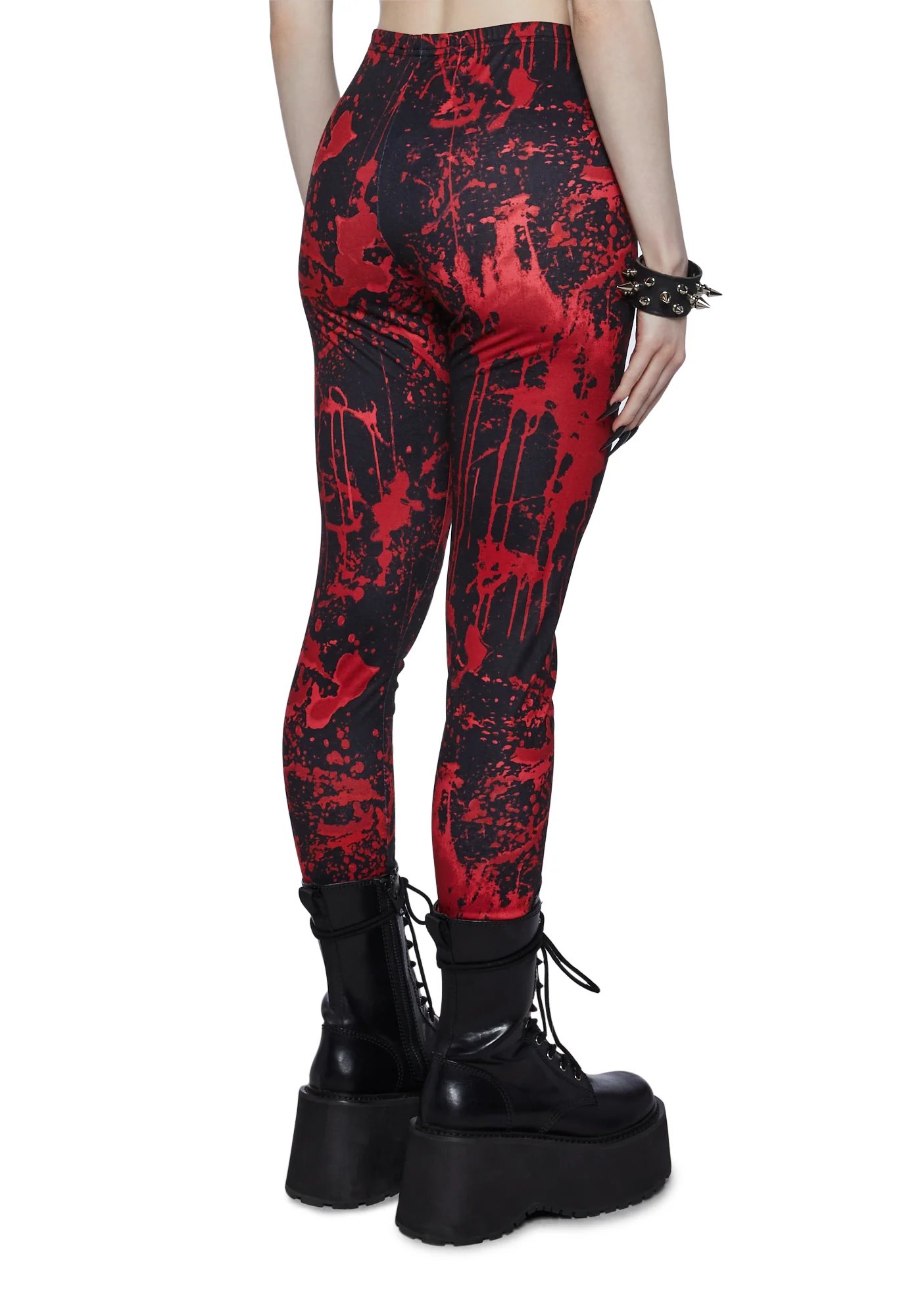 Scream Queen Printed Leggings - Black - Image 4